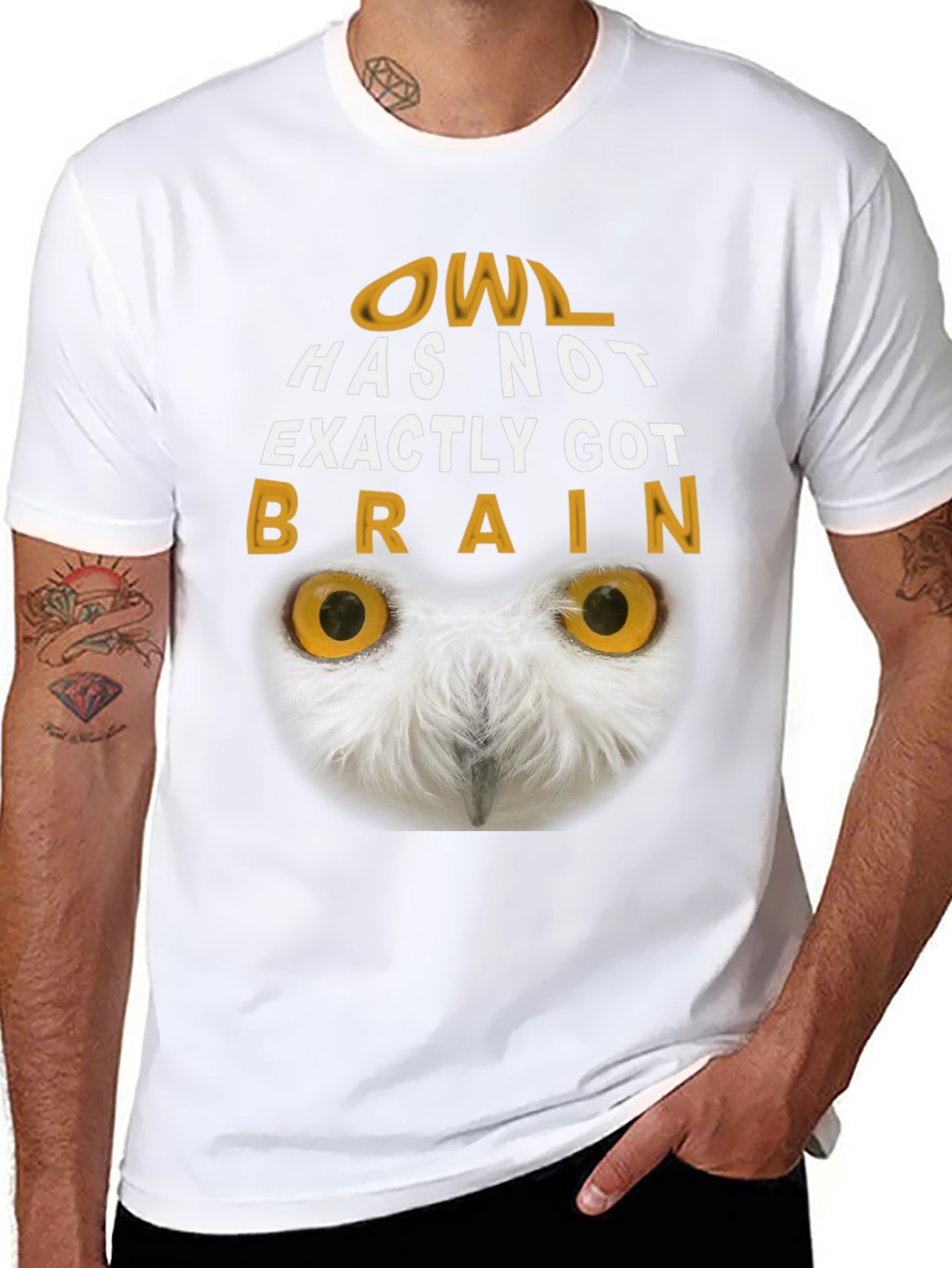 Owl Brain T-Shirt - Funny Graphic Tee