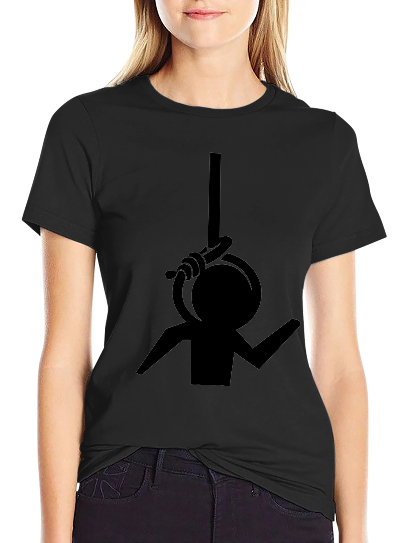 Humorous Dark Humor Stick Figure Graphic Tee