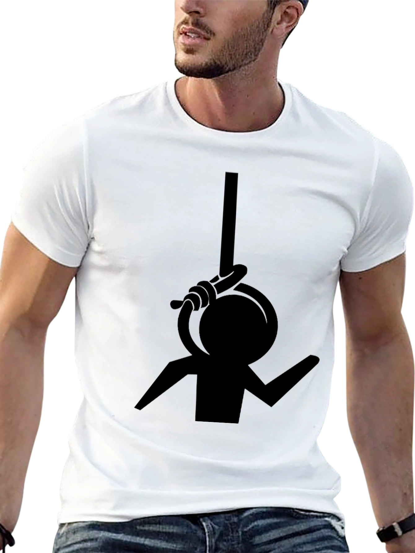 Humorous Dark Humor Stick Figure Graphic Tee