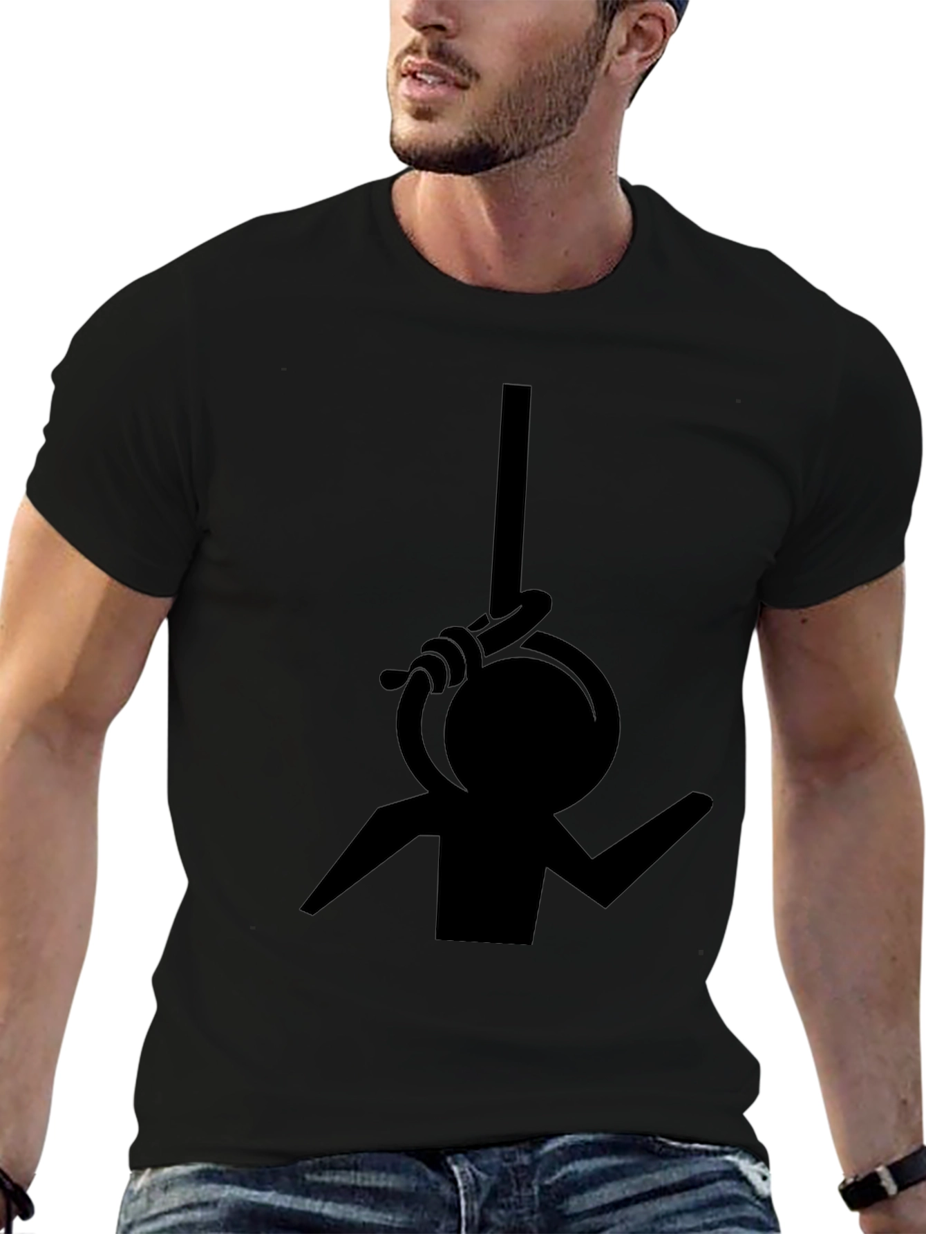 Humorous Dark Humor Stick Figure Graphic Tee