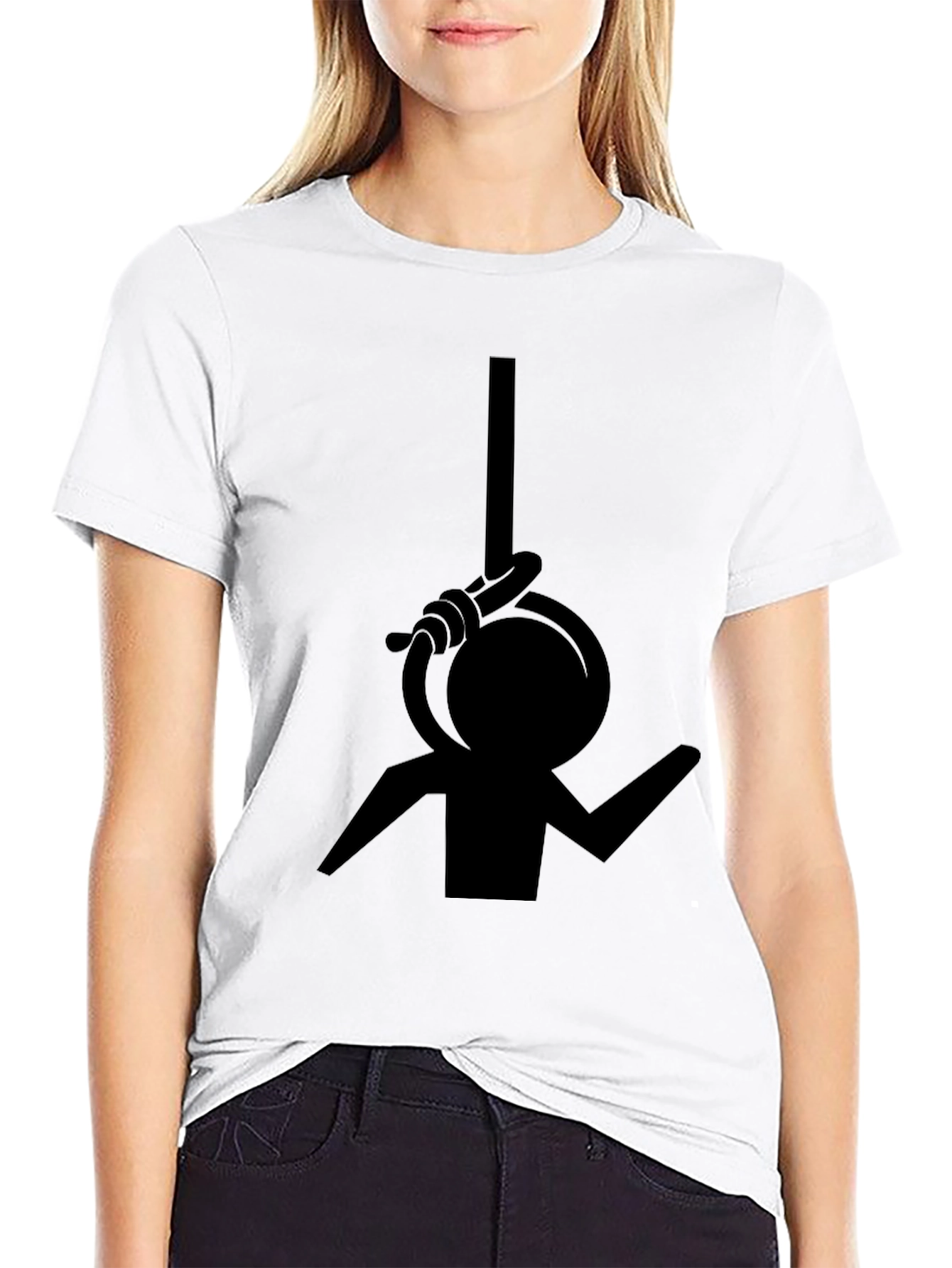 Humorous Dark Humor Stick Figure Graphic Tee