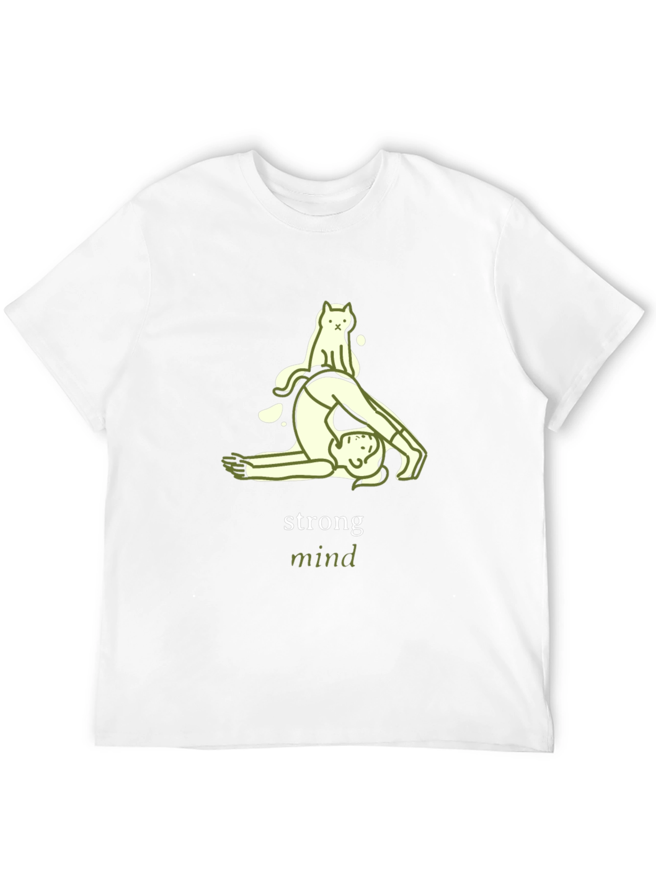 Strong Mind Yoga Cat T-Shirt
