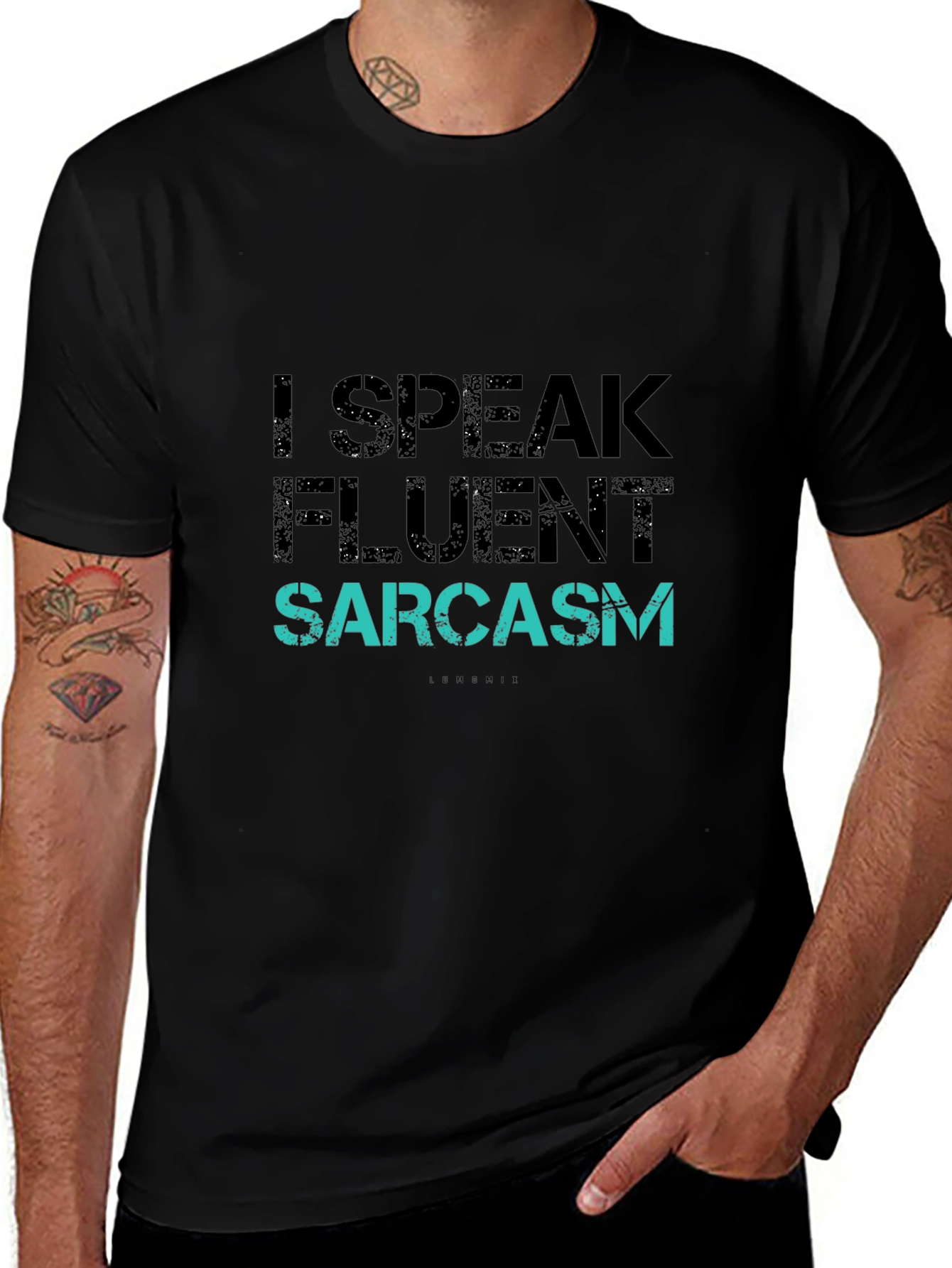 Funny I Speak Fluent Sarcasm Graphic T-Shirt