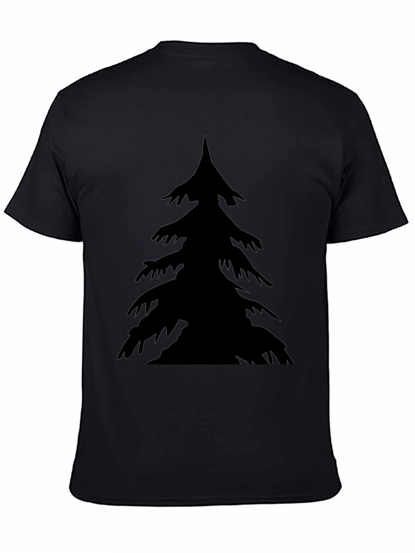 Black T-Shirt with Tree Silhouette