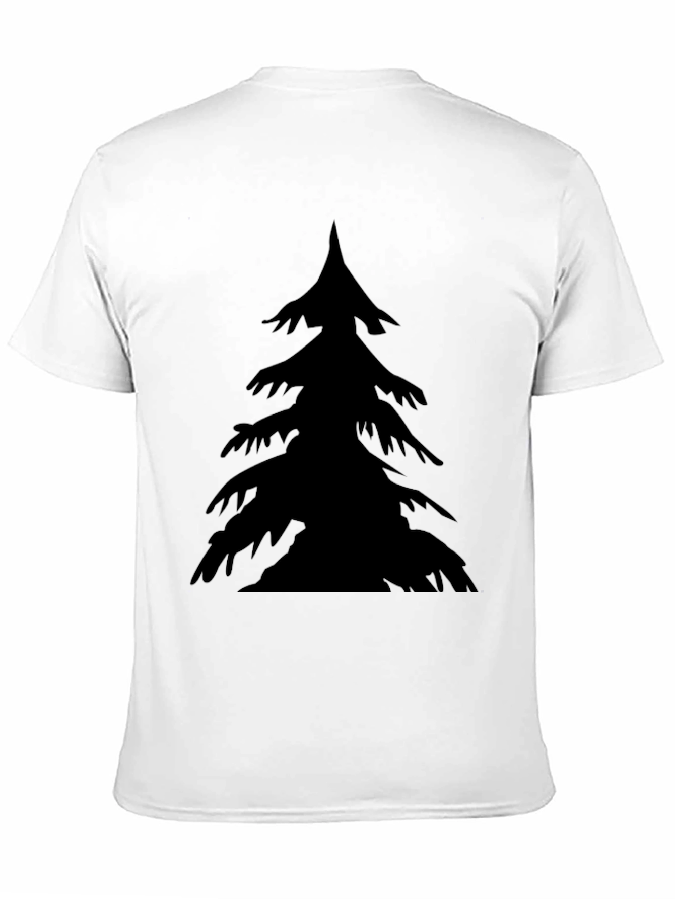 Black T-Shirt with Tree Silhouette