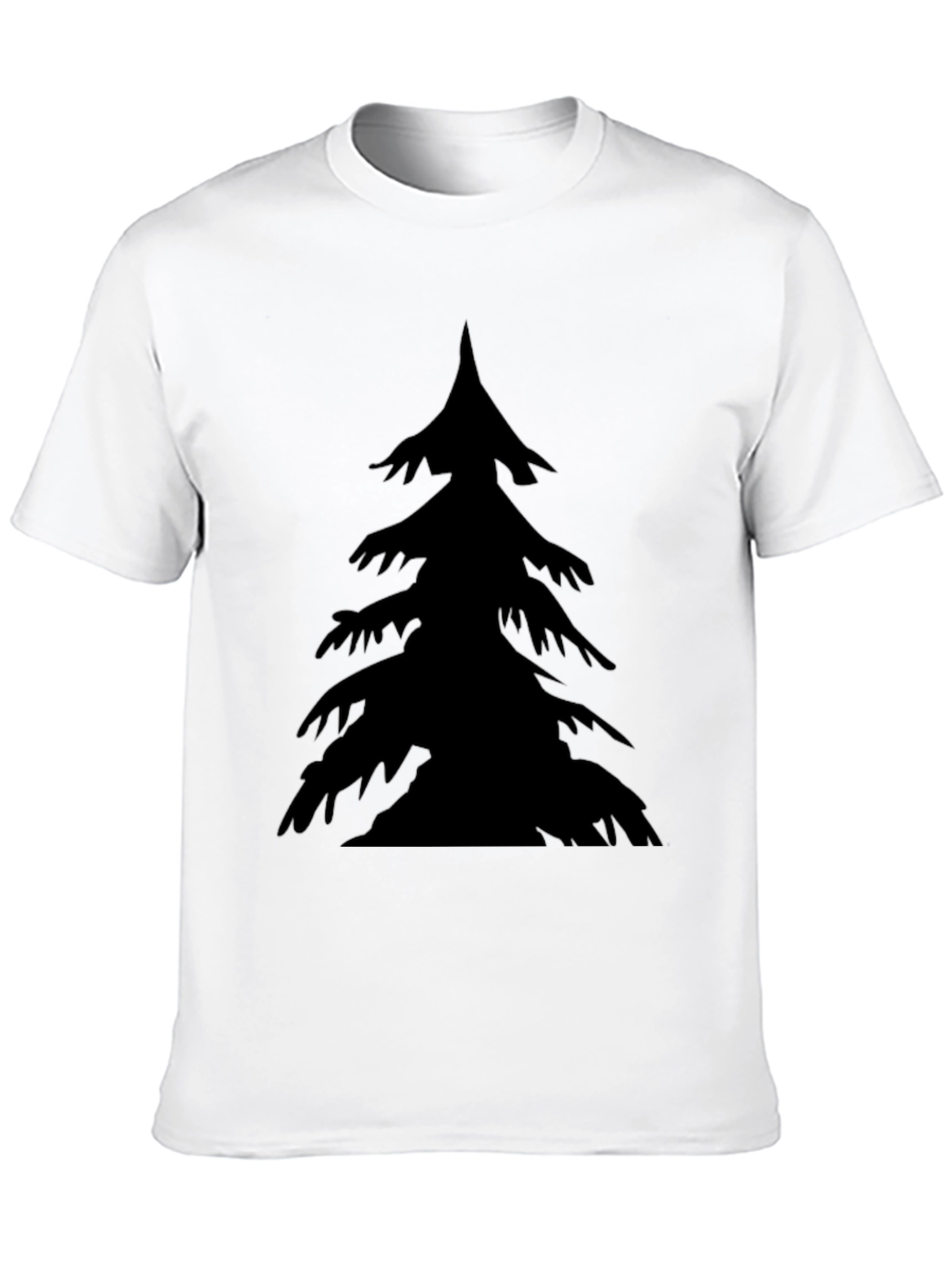 Black T-Shirt with Tree Silhouette