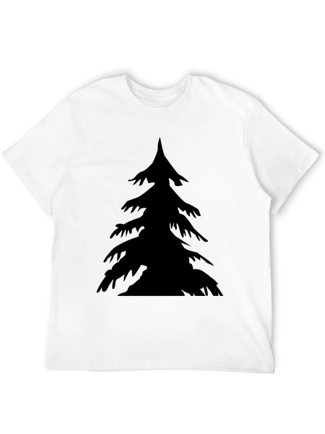 Black T-Shirt with Tree Silhouette