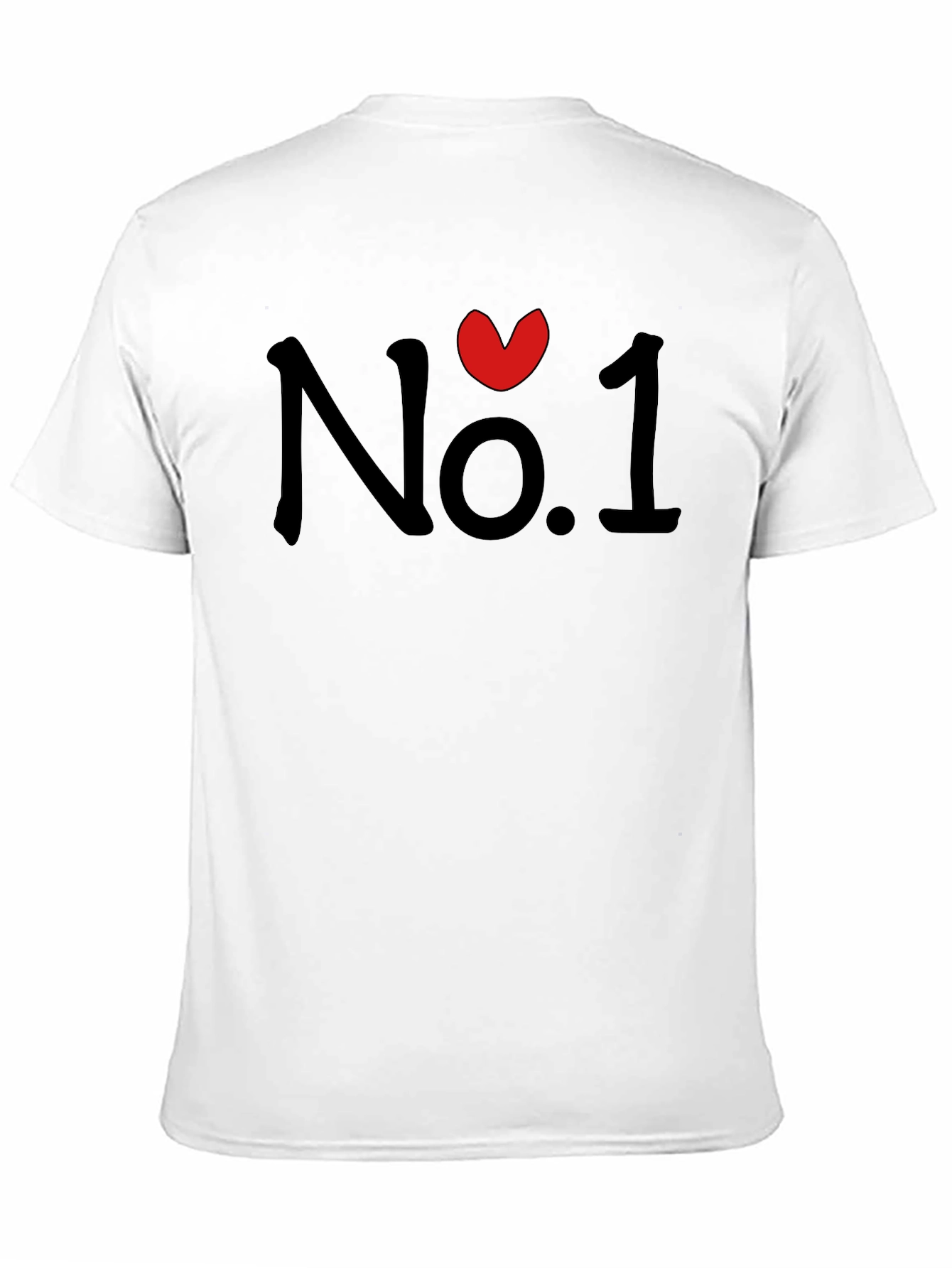 No. 1 Heart Graphic Black T-Shirt
