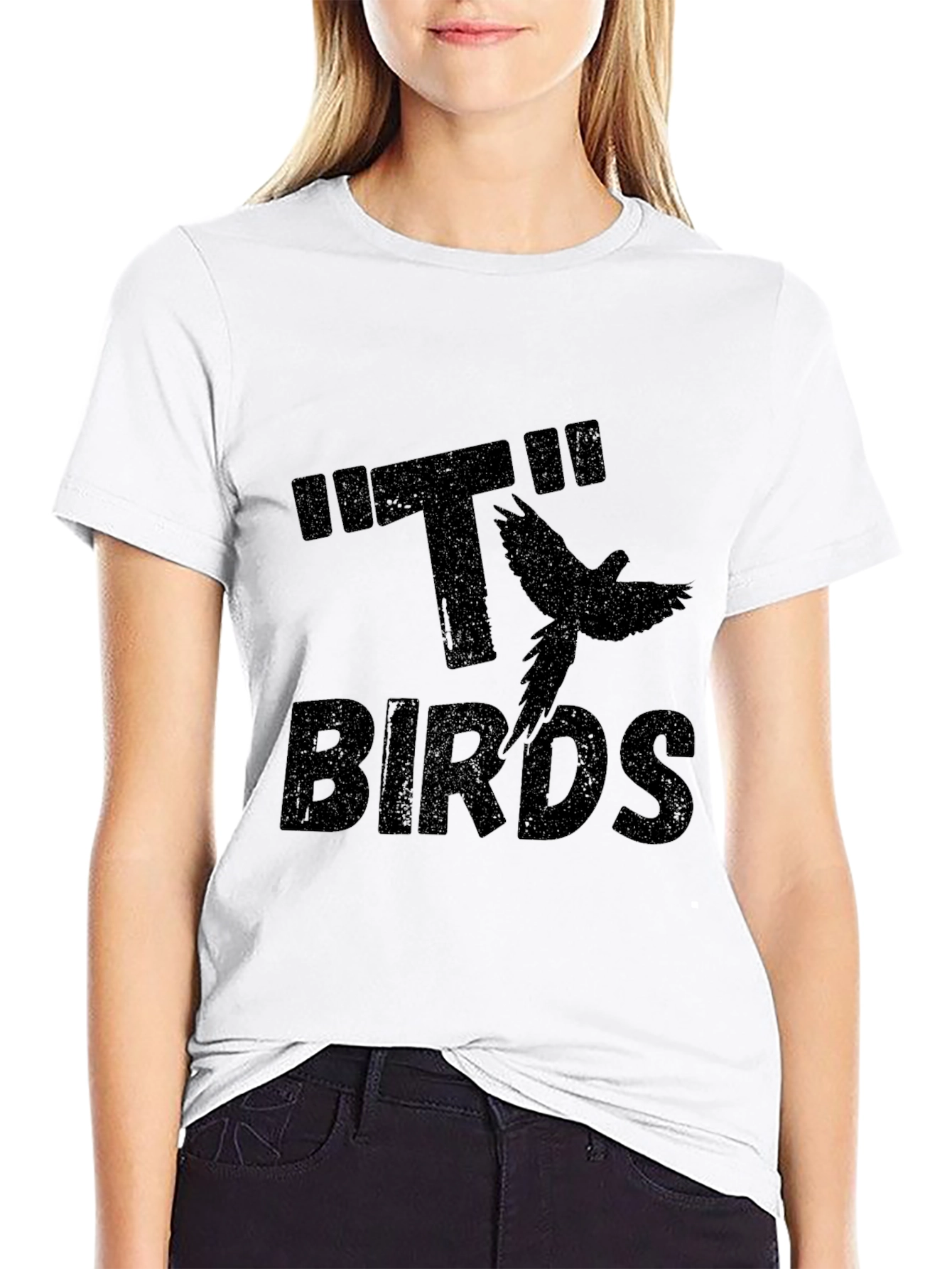 Birds Graphic T-Shirt - Black