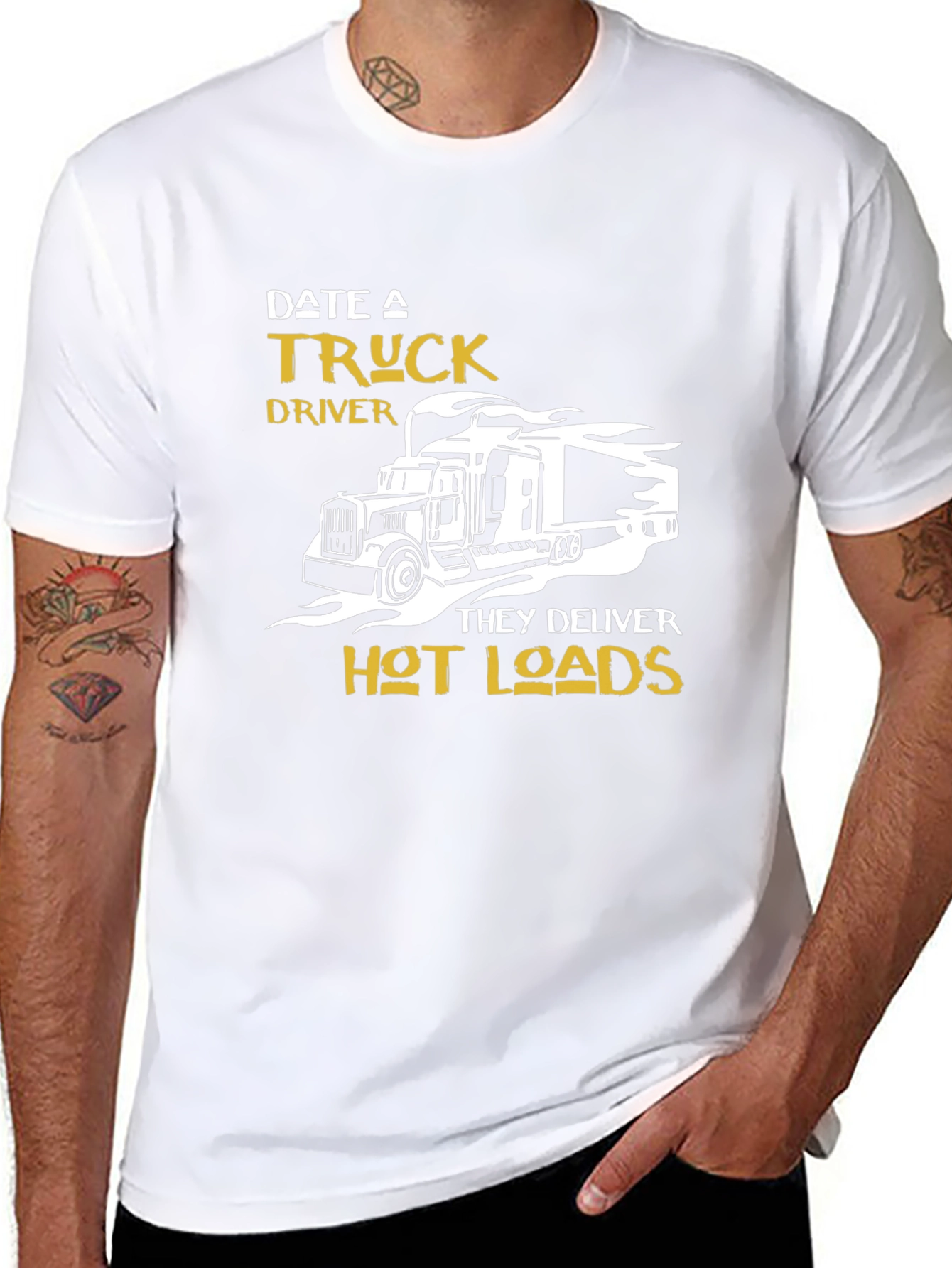 Date a Truck Driver Graphic T-Shirt - Black