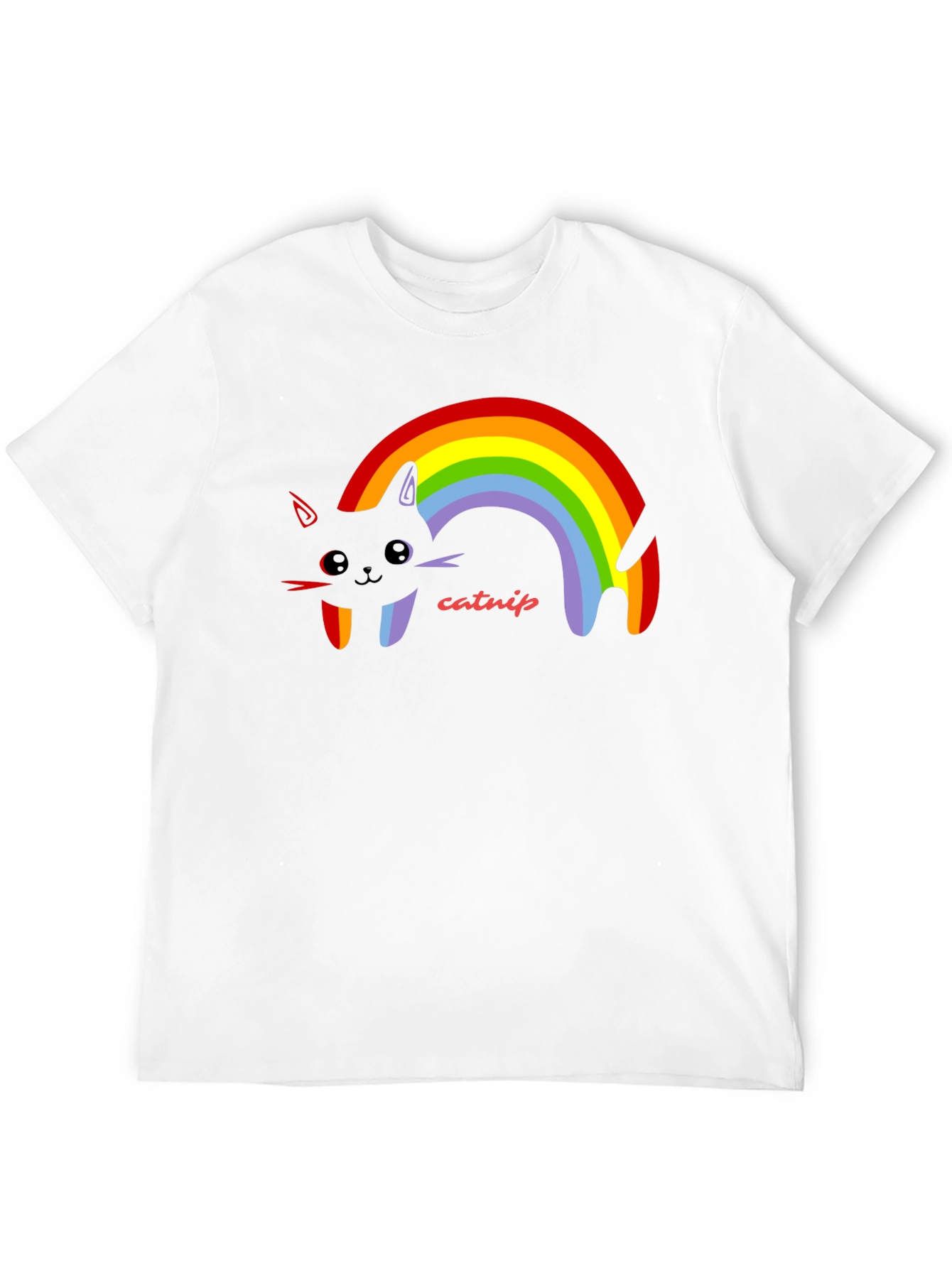 Rainbow Catnip T-Shirt - Black Cotton Tee