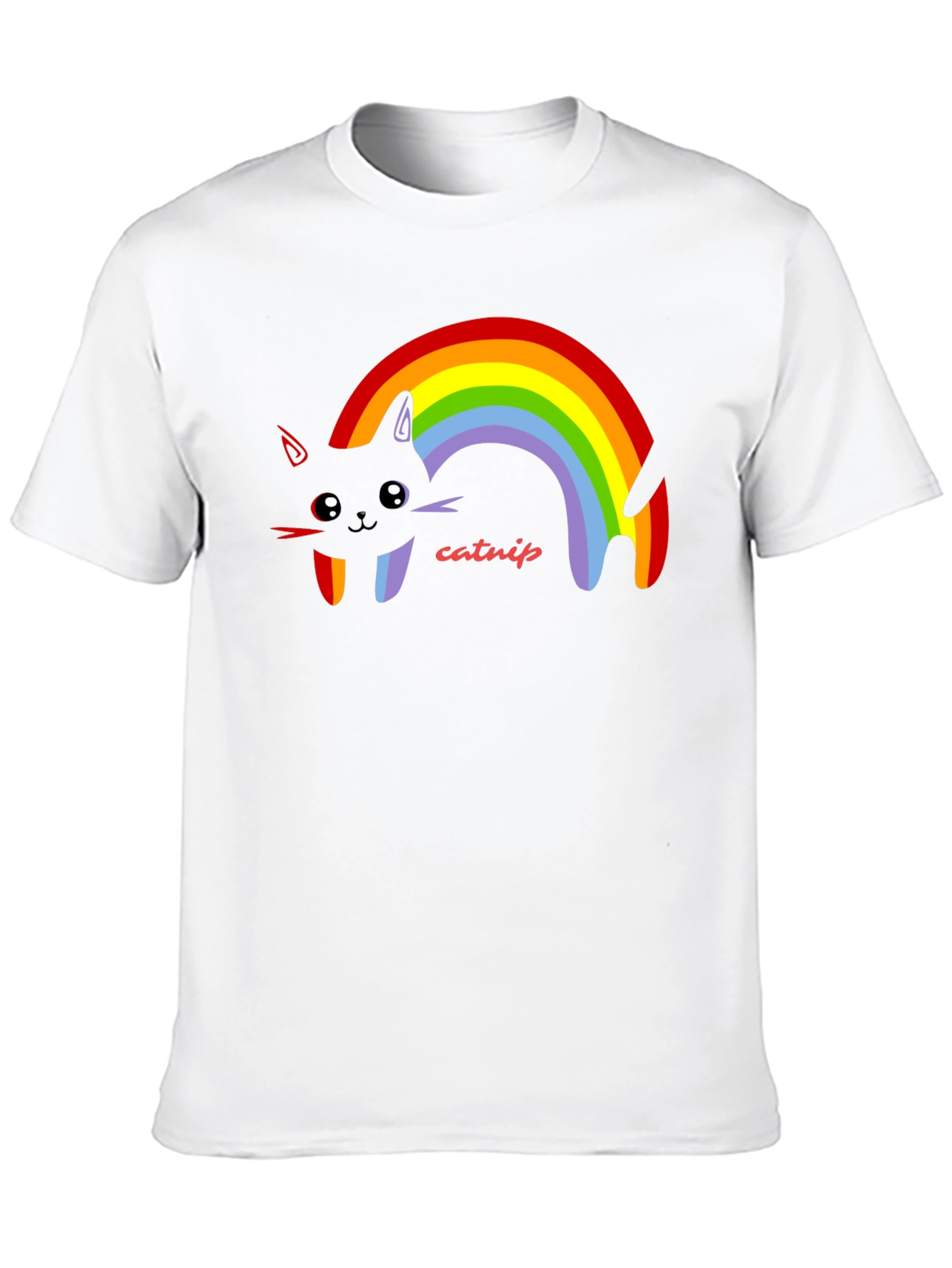 Rainbow Catnip T-Shirt - Black Cotton Tee