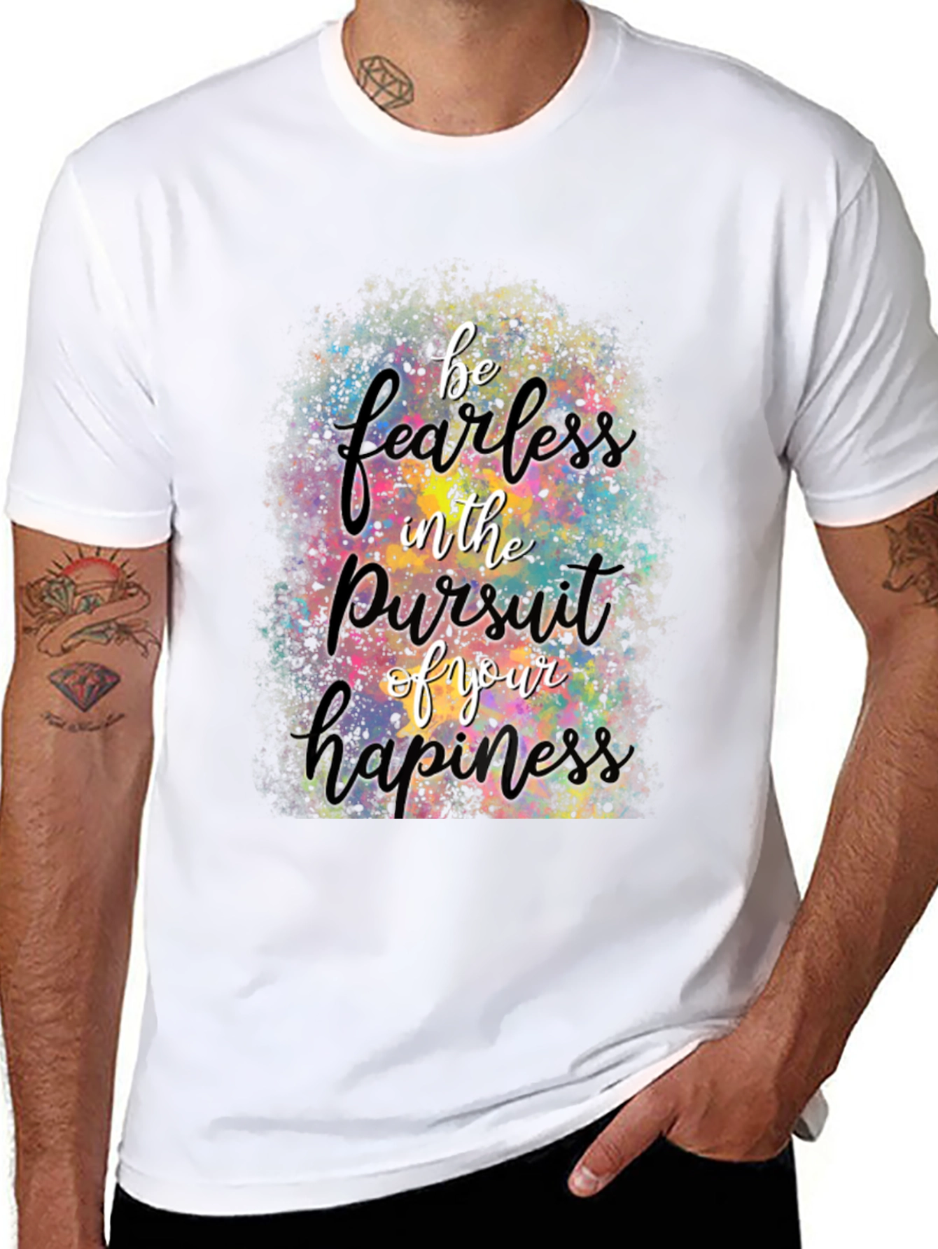 Fearless Happiness Graphic Tee - Premium Cotton