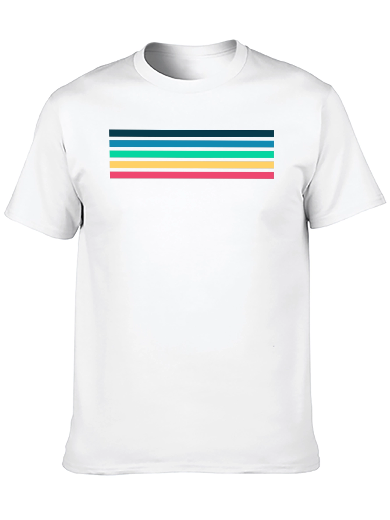 Retro Stripe Tee - Black Cotton Blend