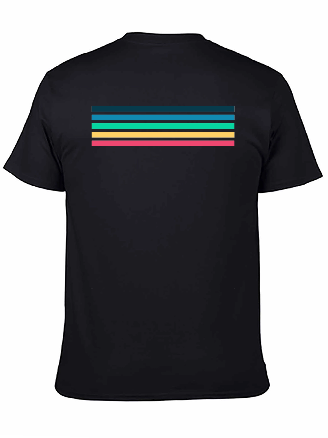 Retro Stripe Tee - Black Cotton Blend