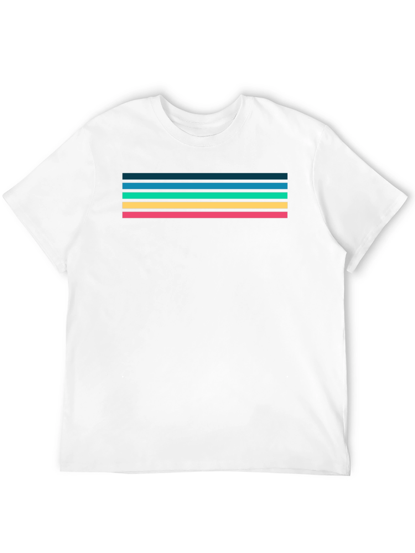 Retro Stripe Tee - Black Cotton Blend