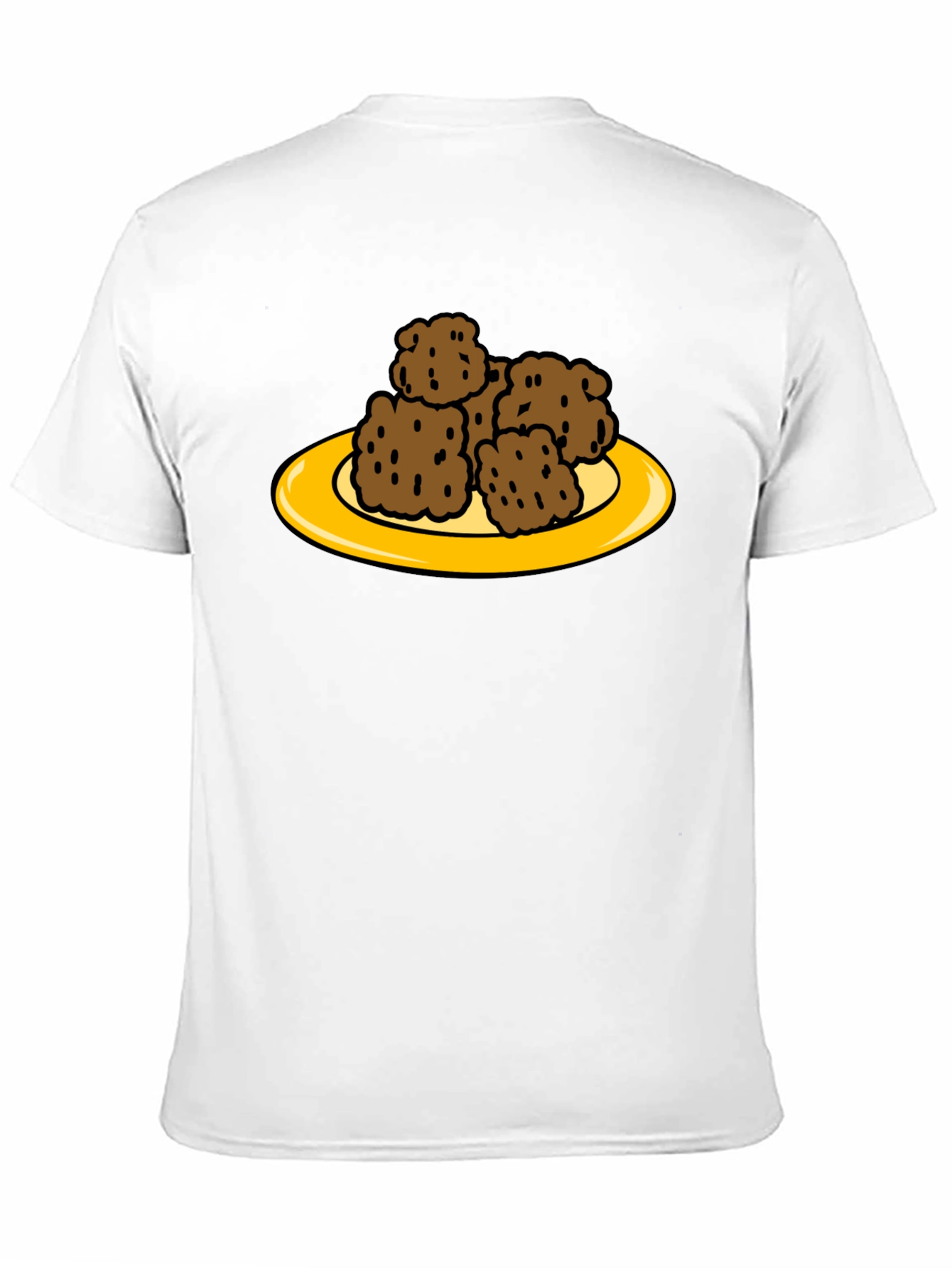 Cartoon Plate of Tater Tots Funny Foodie T-Shirt