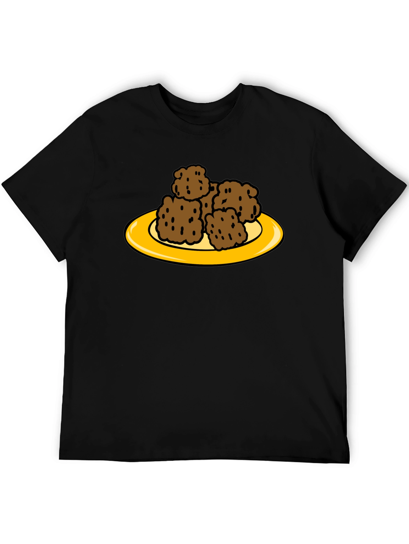 Cartoon Plate of Tater Tots Funny Foodie T-Shirt
