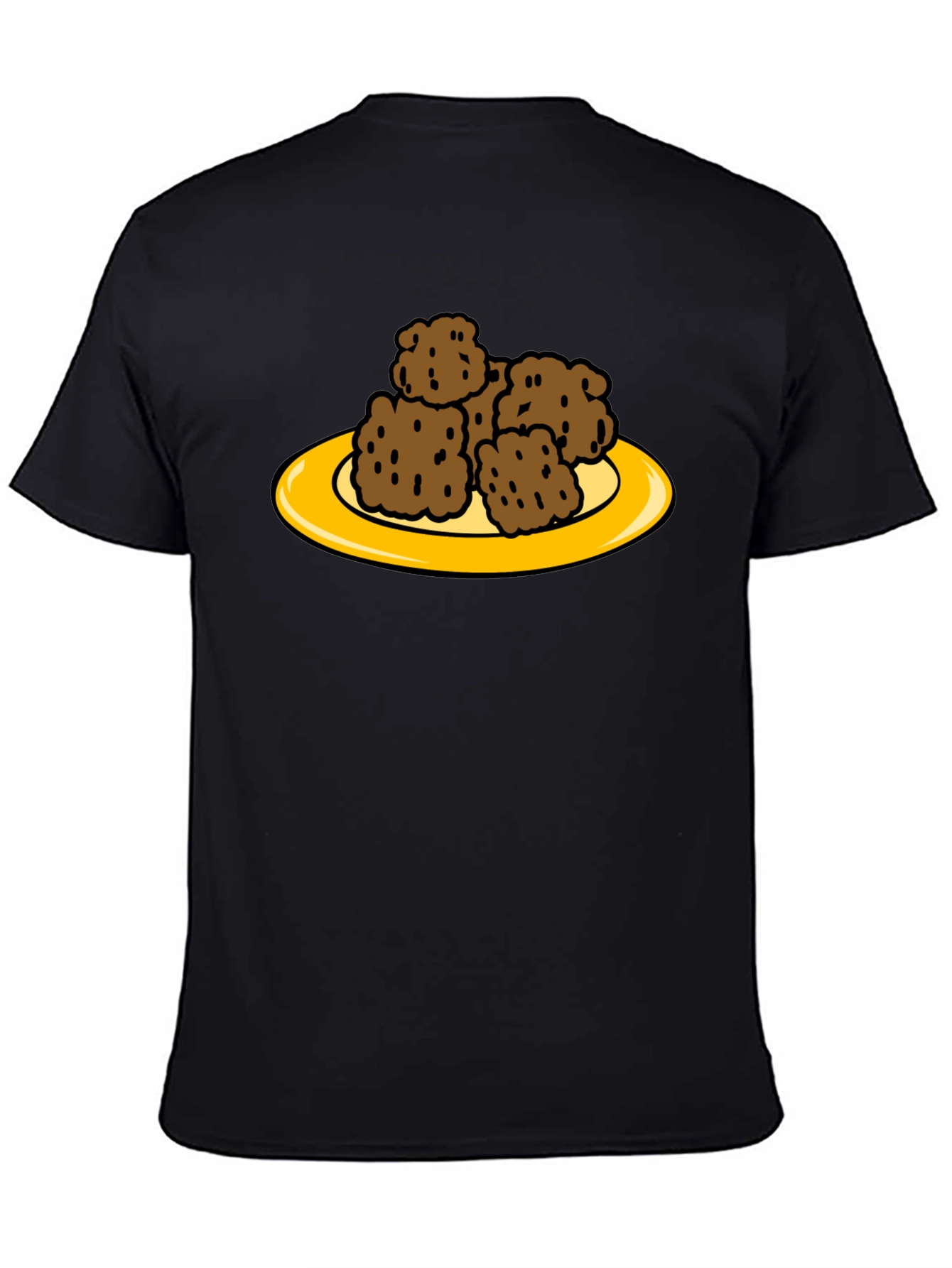 Cartoon Plate of Tater Tots Funny Foodie T-Shirt