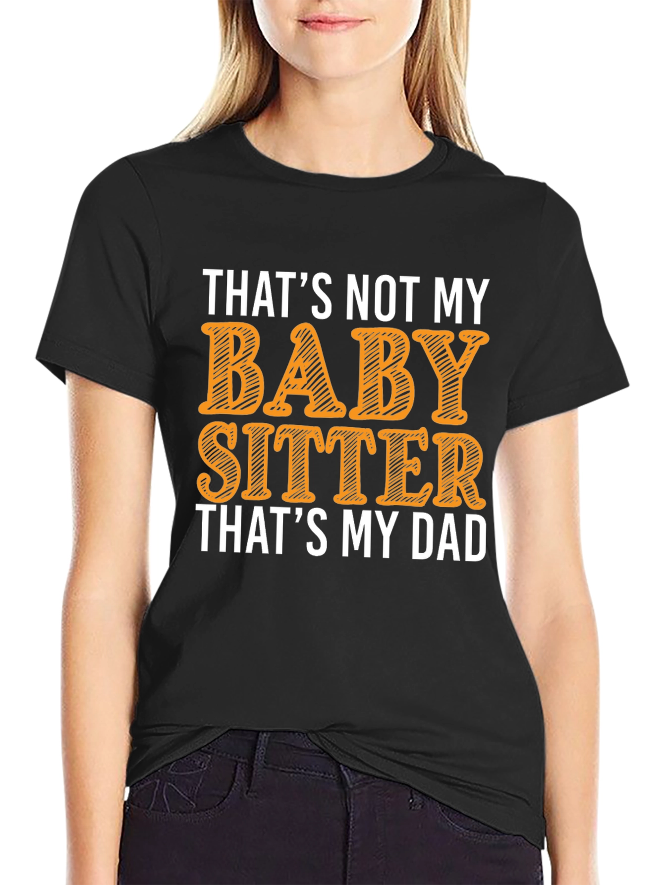 Funny Dad Babysitter Graphic T-Shirt