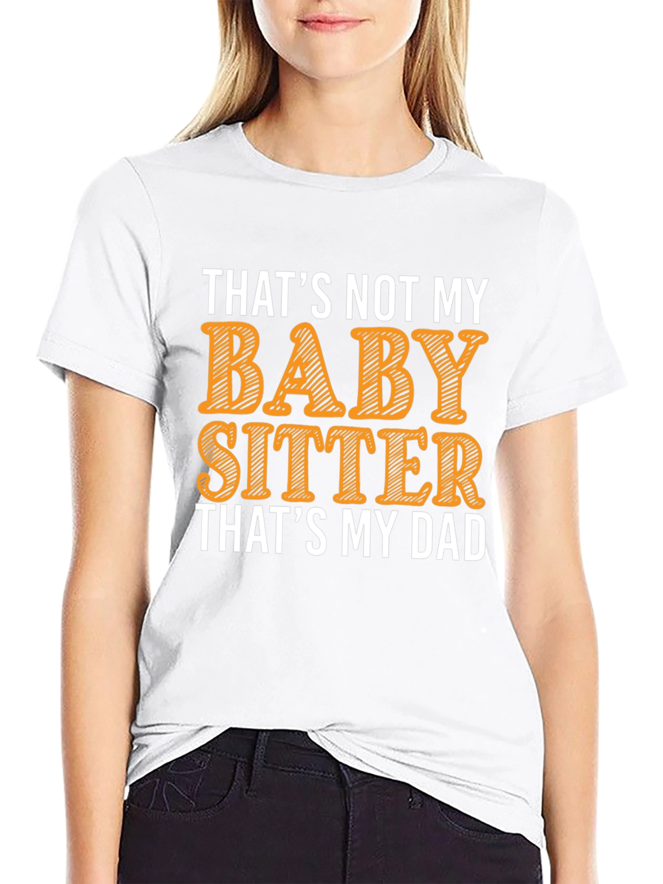 Funny Dad Babysitter Graphic T-Shirt