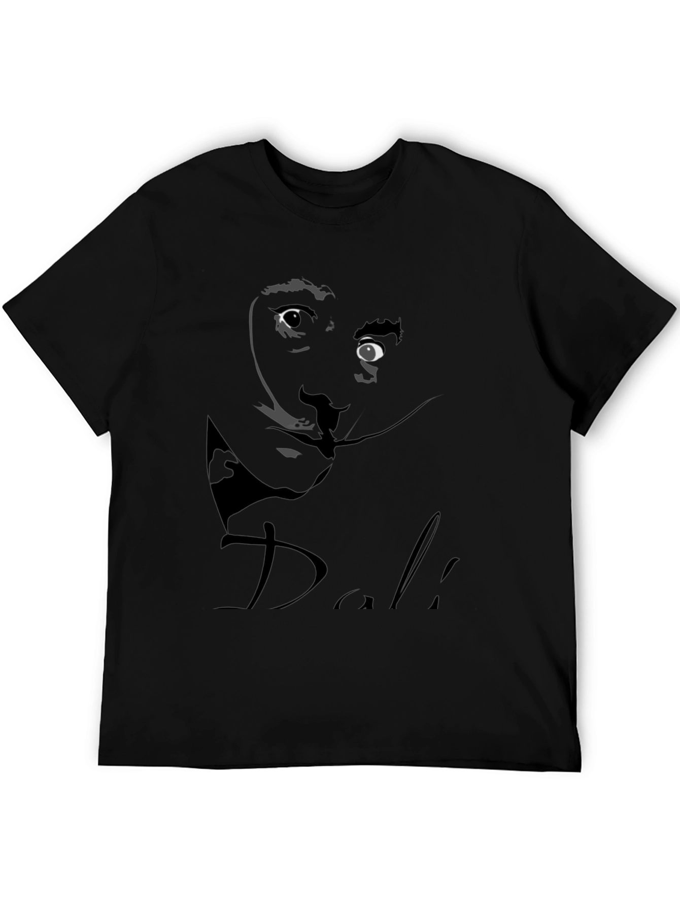 Salvador Dali Graphic Print Black T-Shirt