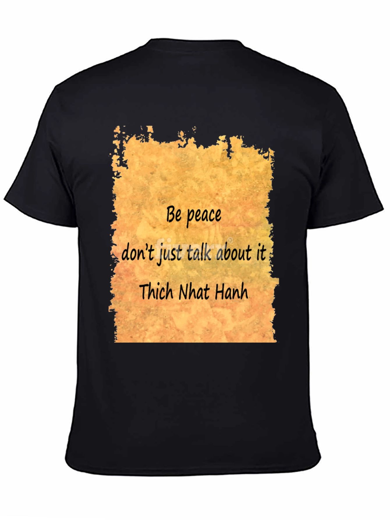 Be Peace Black T-Shirt - Thich Nhat Hanh Quote