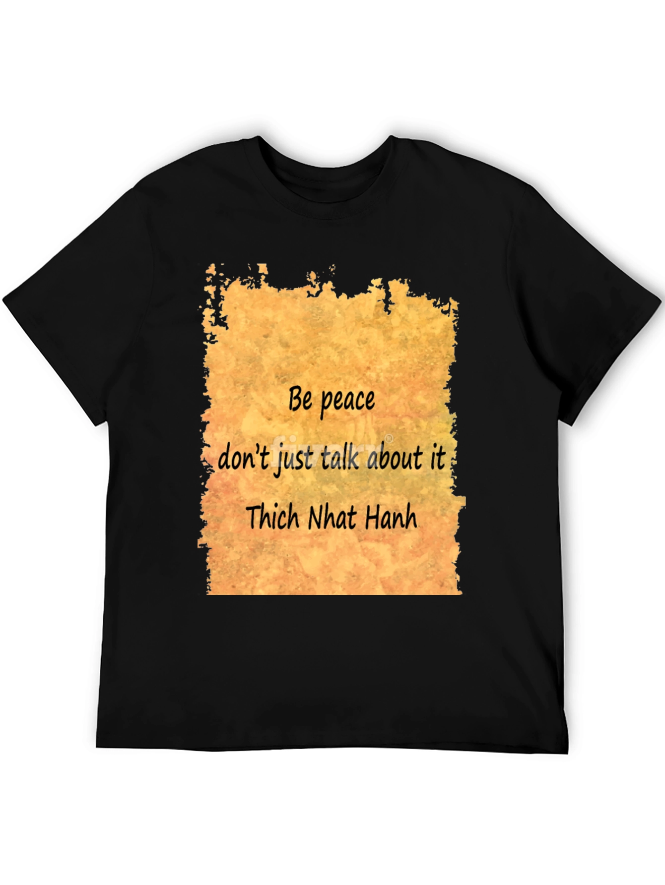 Be Peace Black T-Shirt - Thich Nhat Hanh Quote