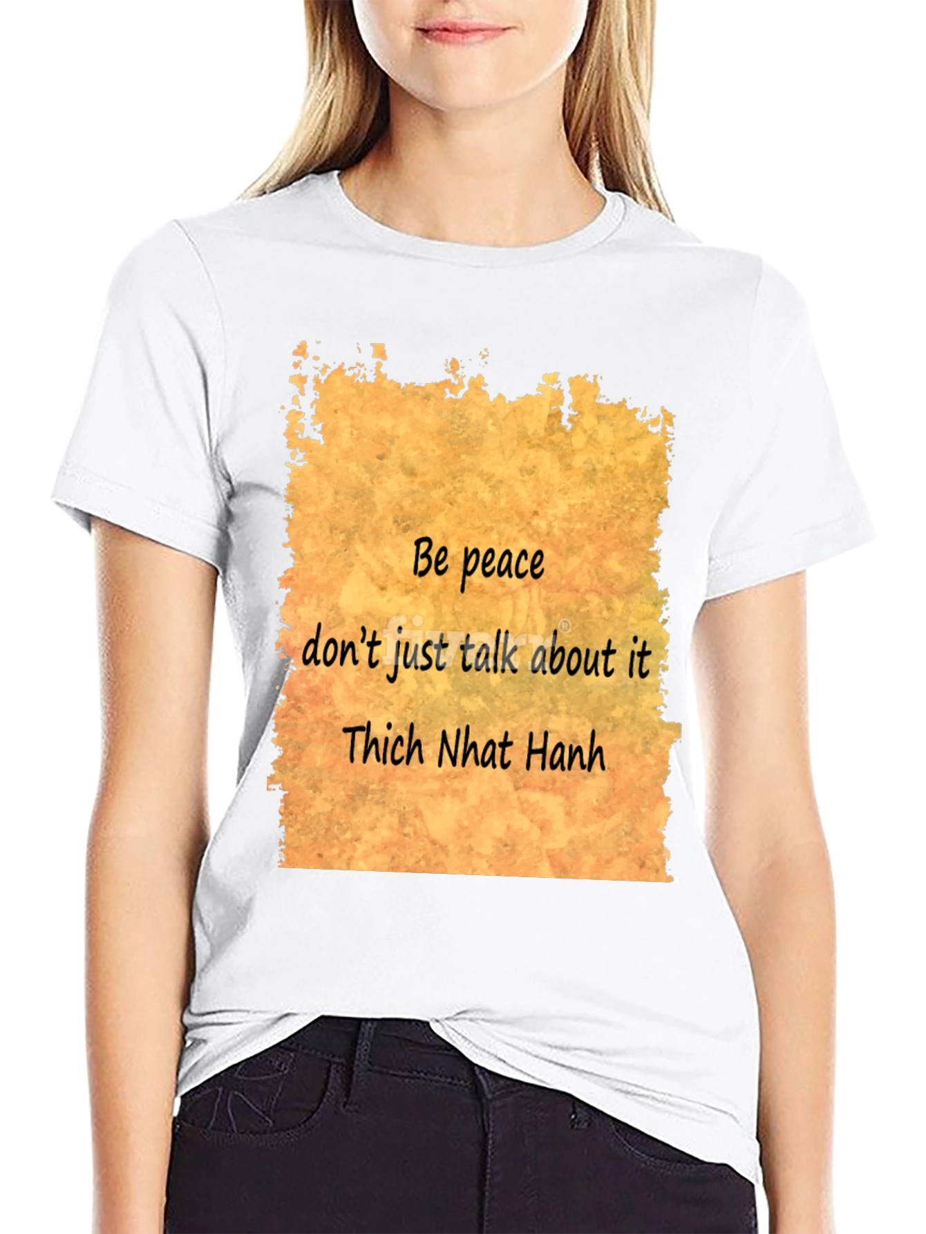Be Peace Black T-Shirt - Thich Nhat Hanh Quote