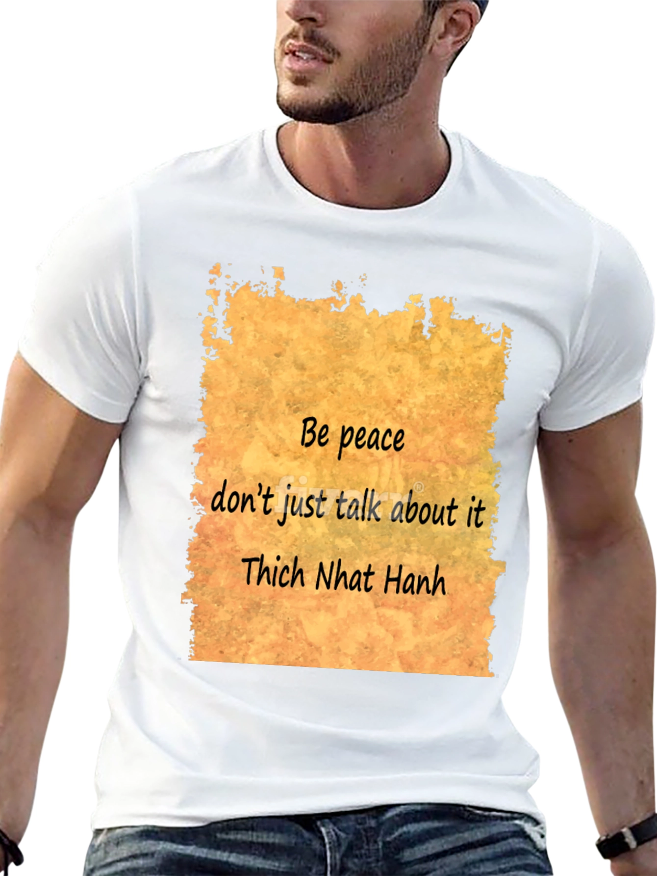 Be Peace Black T-Shirt - Thich Nhat Hanh Quote