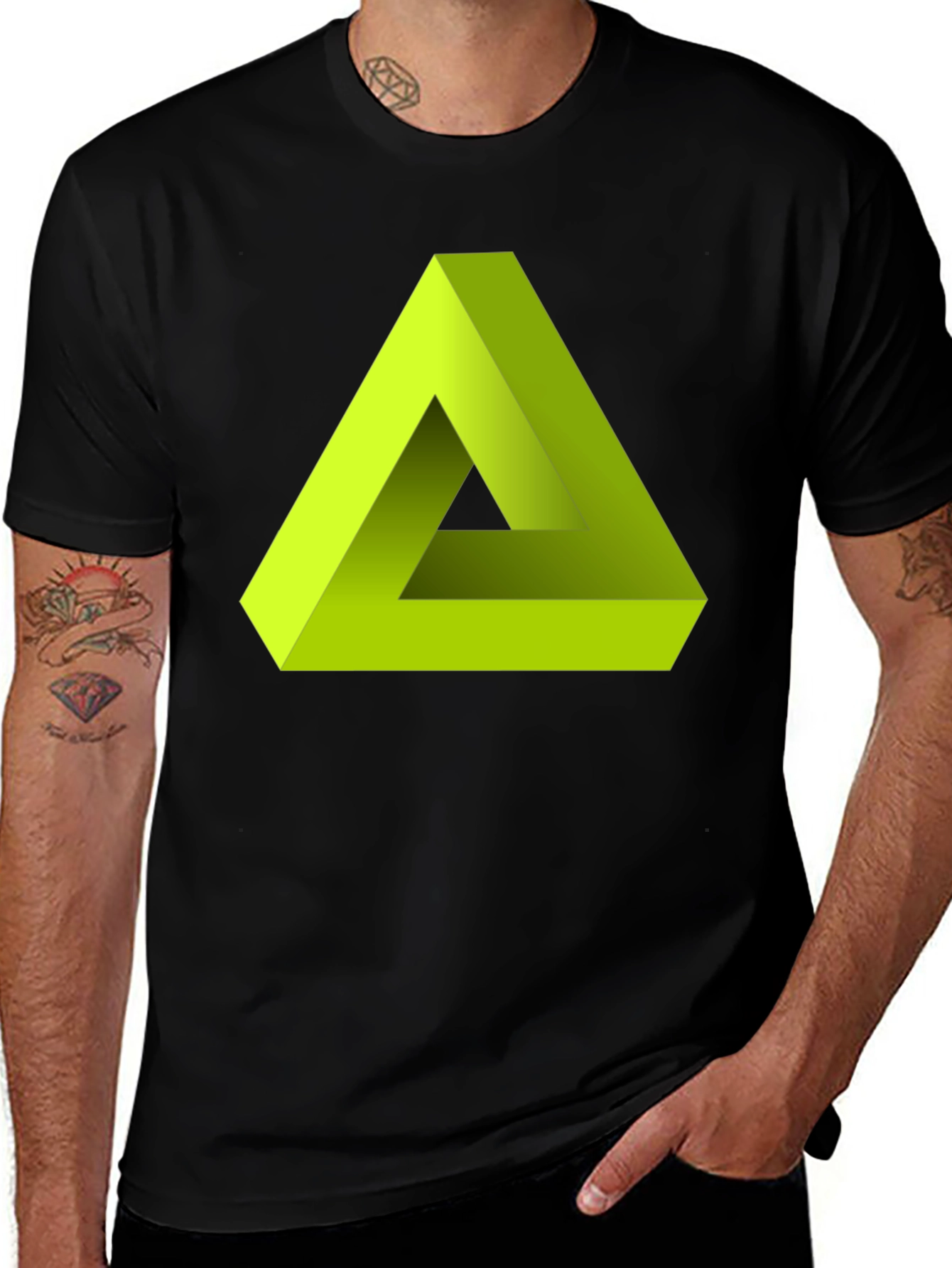 Impossible Triangle Tee - Optical Illusion Shirt