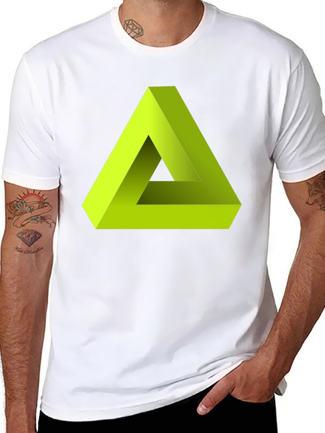 Impossible Triangle Tee - Optical Illusion Shirt