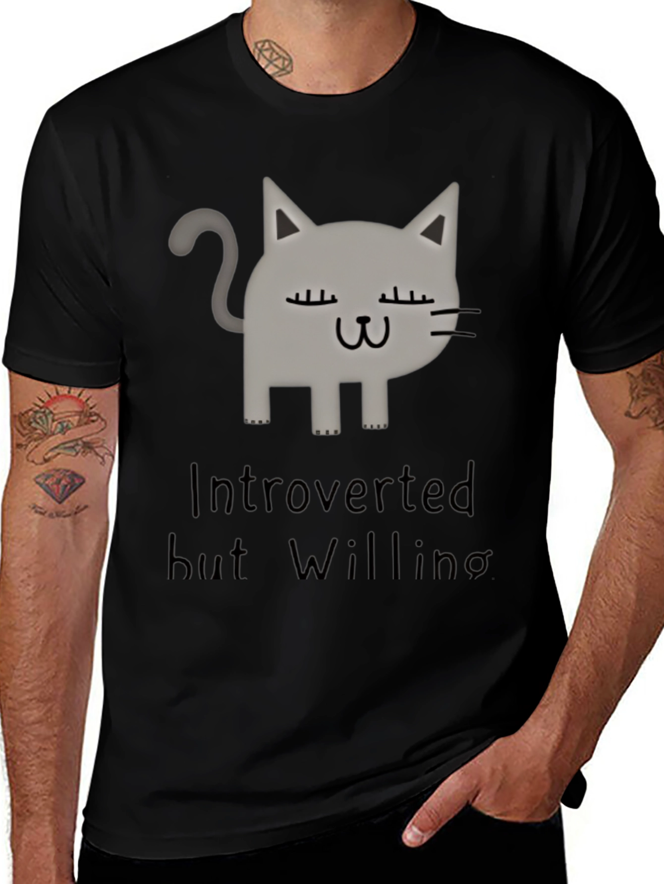 Introverted But Willing Graphic T-Shirt