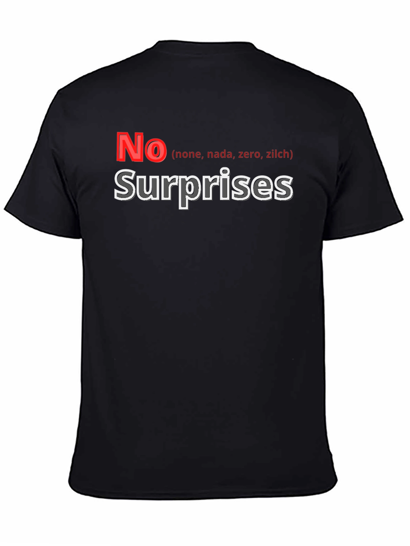 No Surprises Graphic Tee - Black Cotton Casual Shirt
