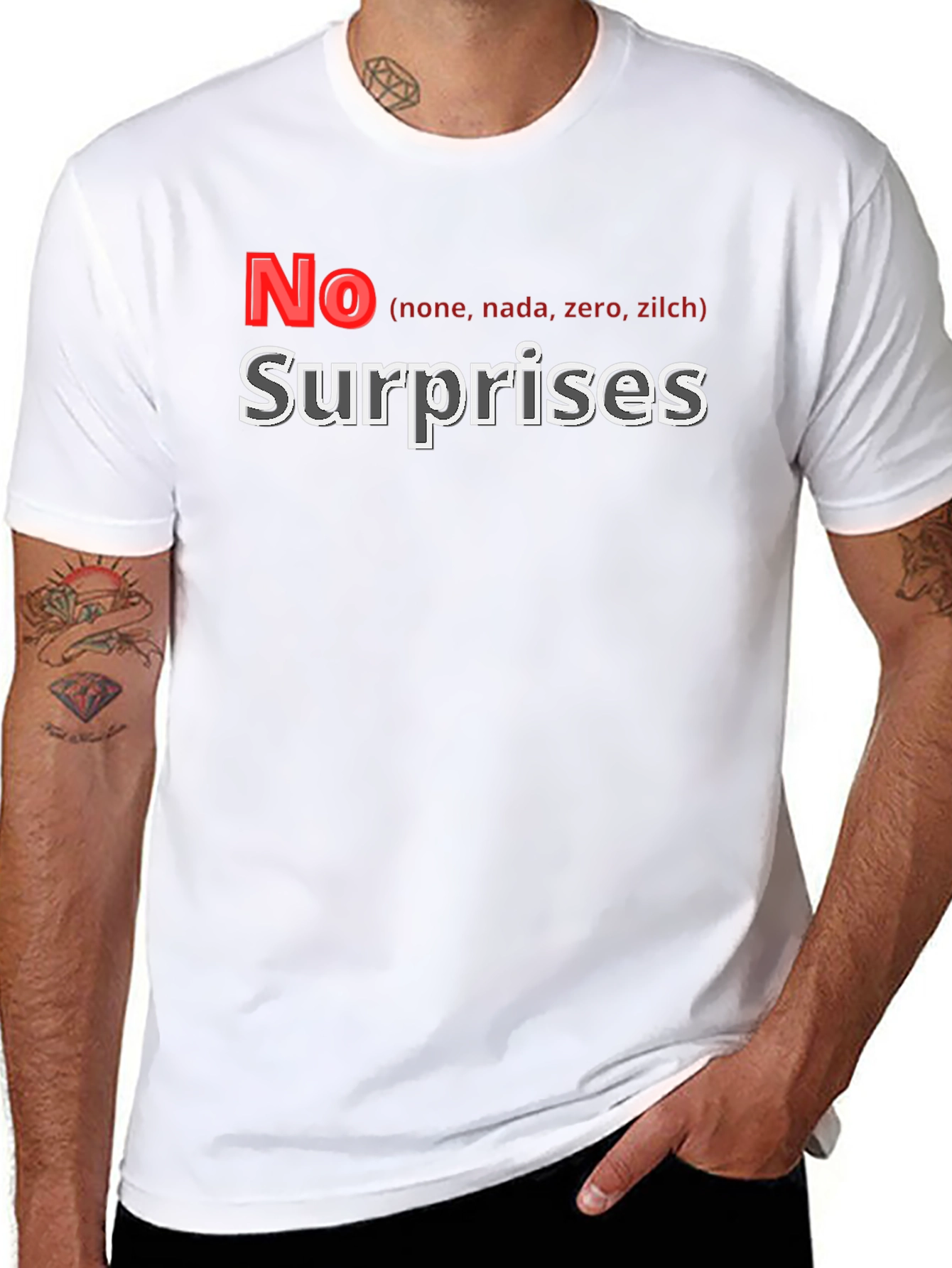 No Surprises Graphic Tee - Black Cotton Casual Shirt
