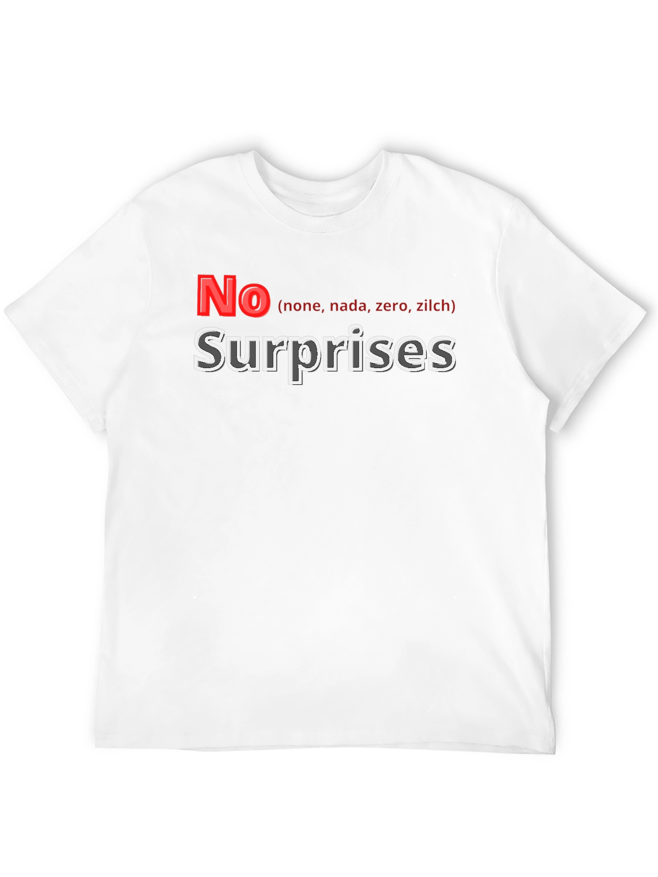 No Surprises Graphic Tee - Black Cotton Casual Shirt