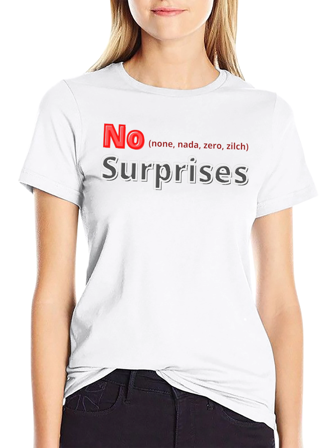 No Surprises Graphic Tee - Black Cotton Casual Shirt