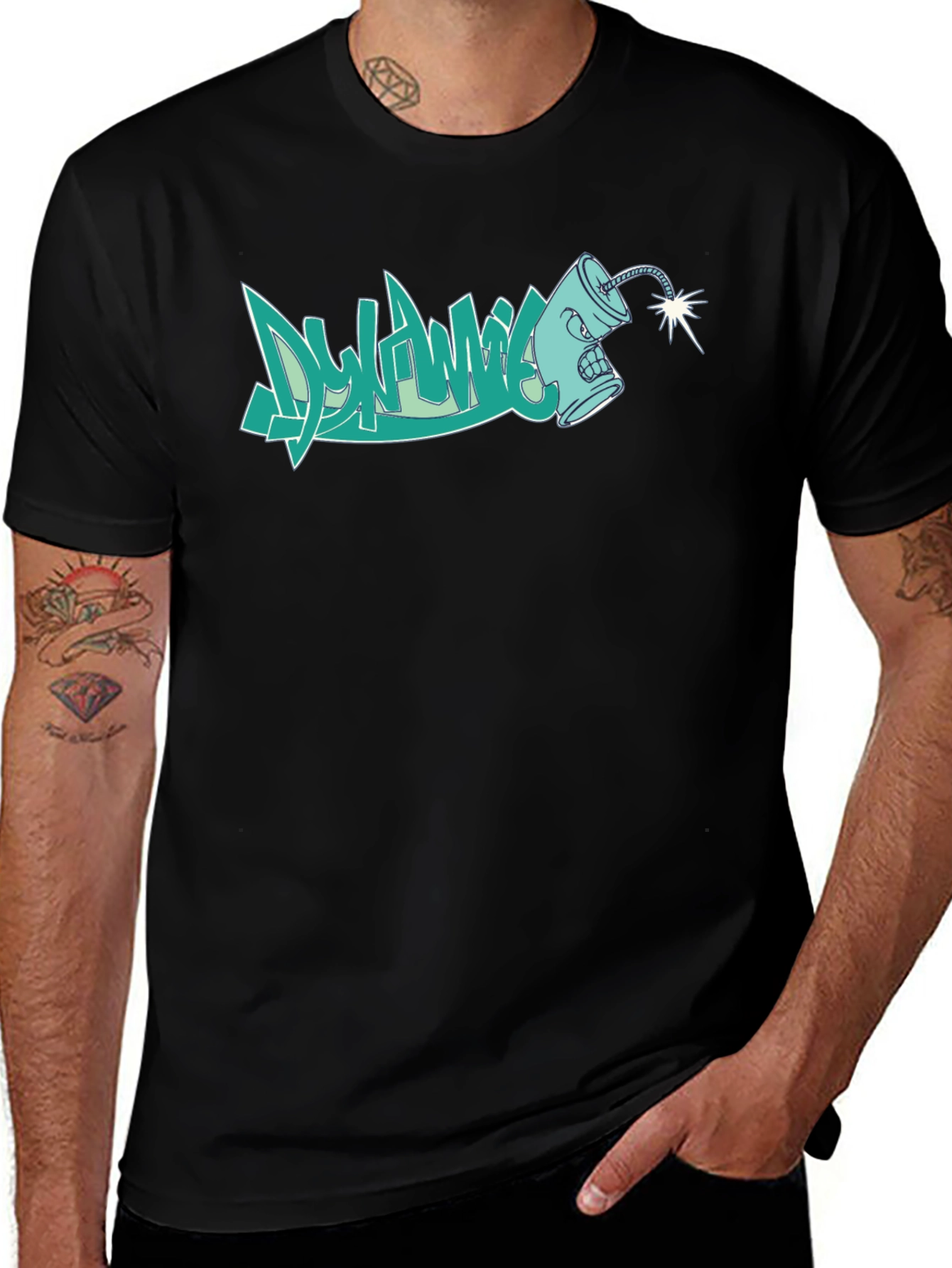 Dynamic Graffiti T-Shirt - Stylish Urban Design