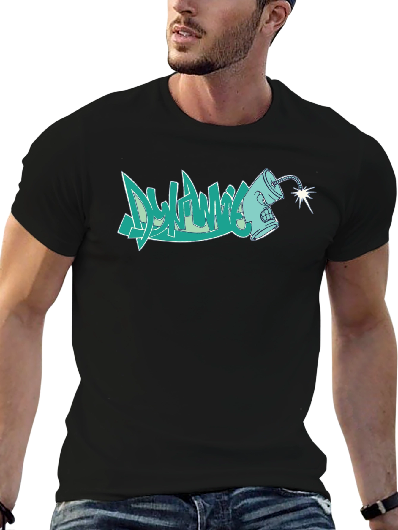 Dynamic Graffiti T-Shirt - Stylish Urban Design