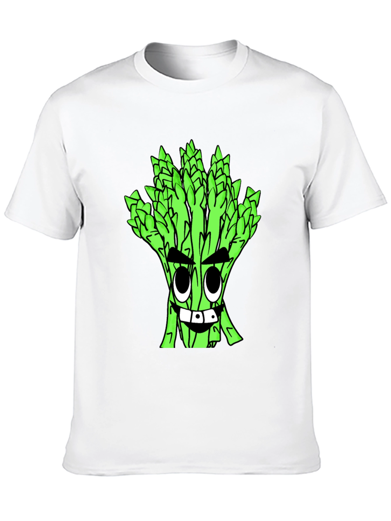 Funny Asparagus Cartoon Graphic T-Shirt