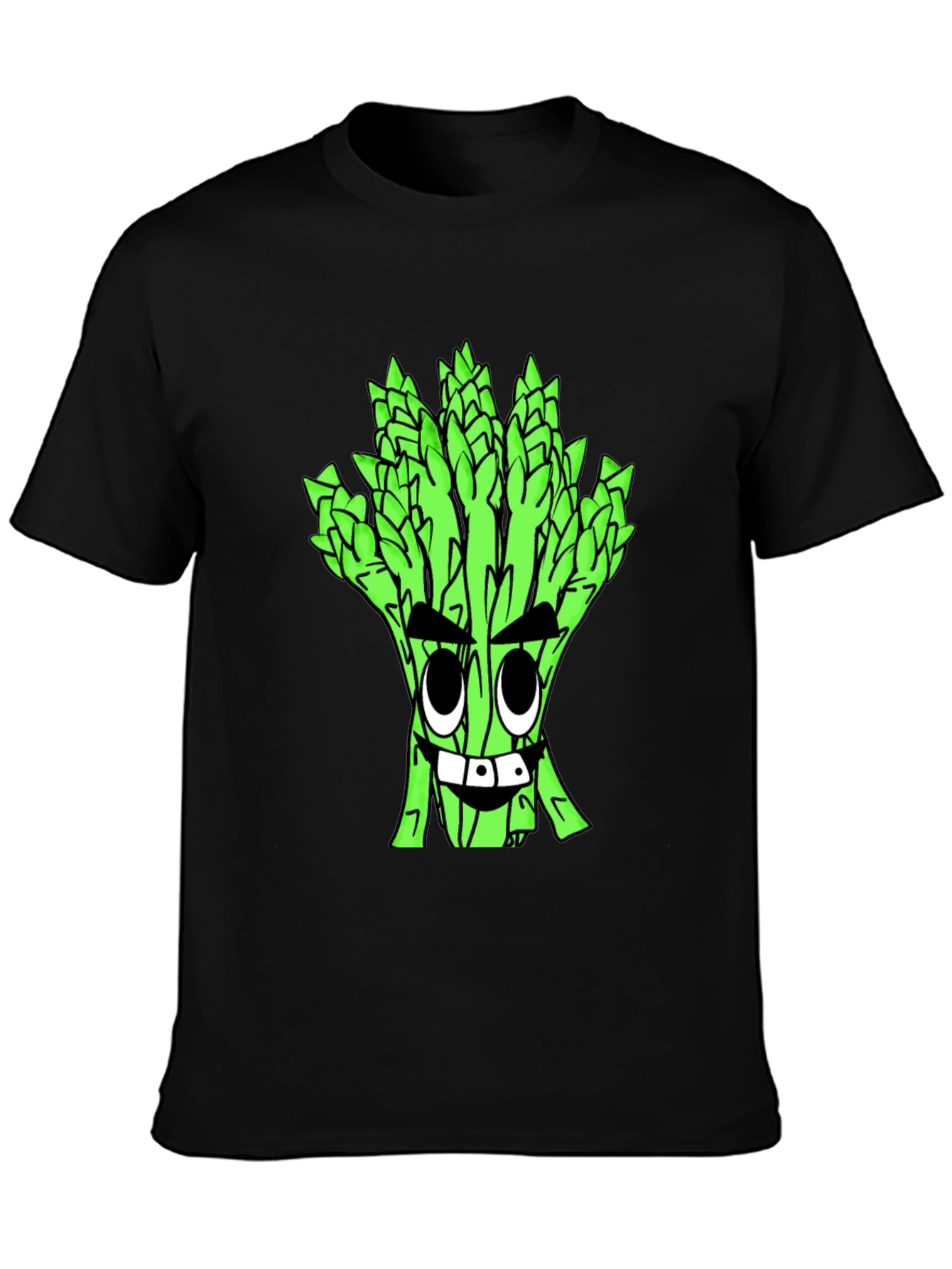 Funny Asparagus Cartoon Graphic T-Shirt