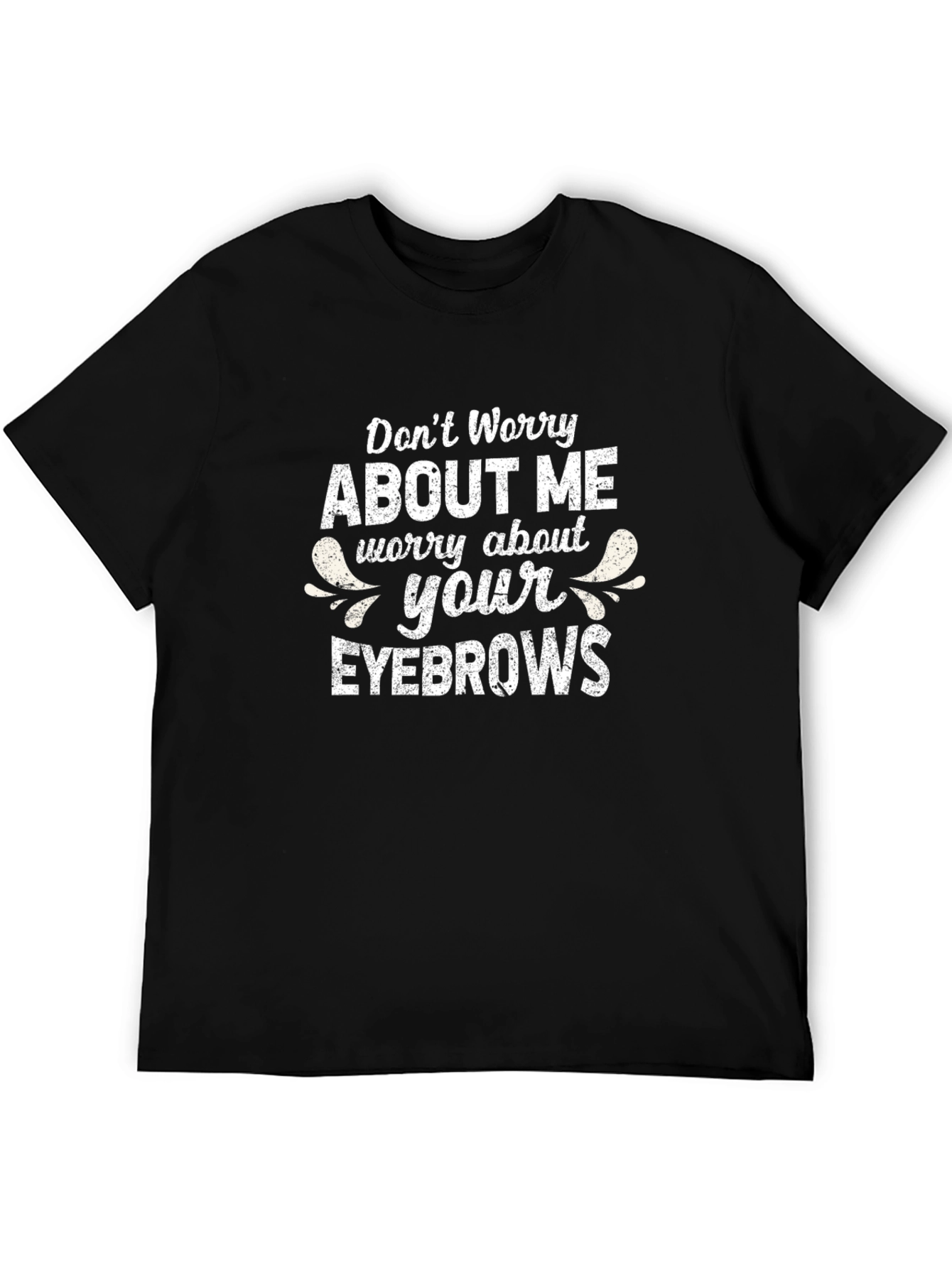Funny Eyebrow Graphic Tee - Unisex Black T-Shirt