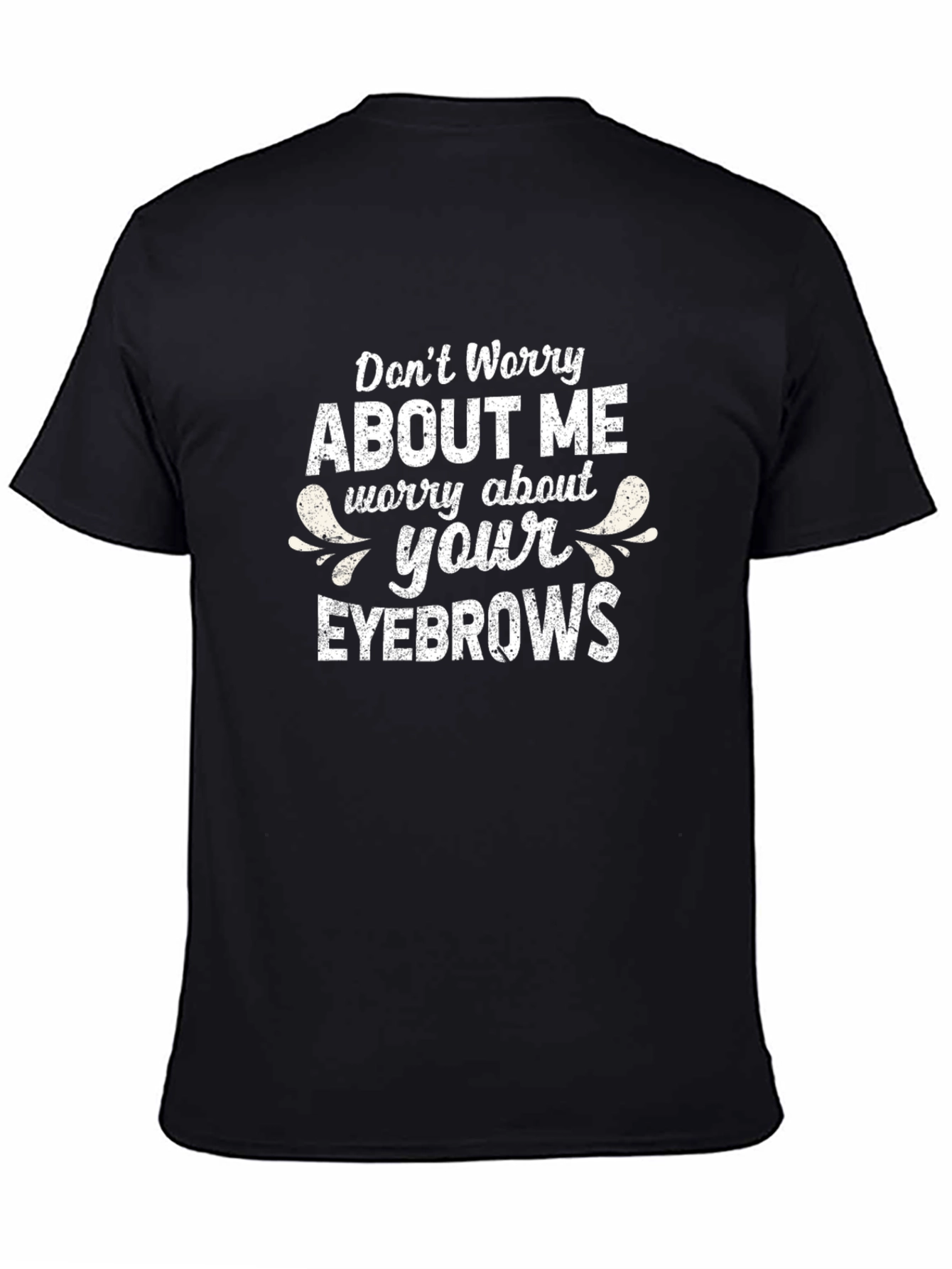 Funny Eyebrow Graphic Tee - Unisex Black T-Shirt