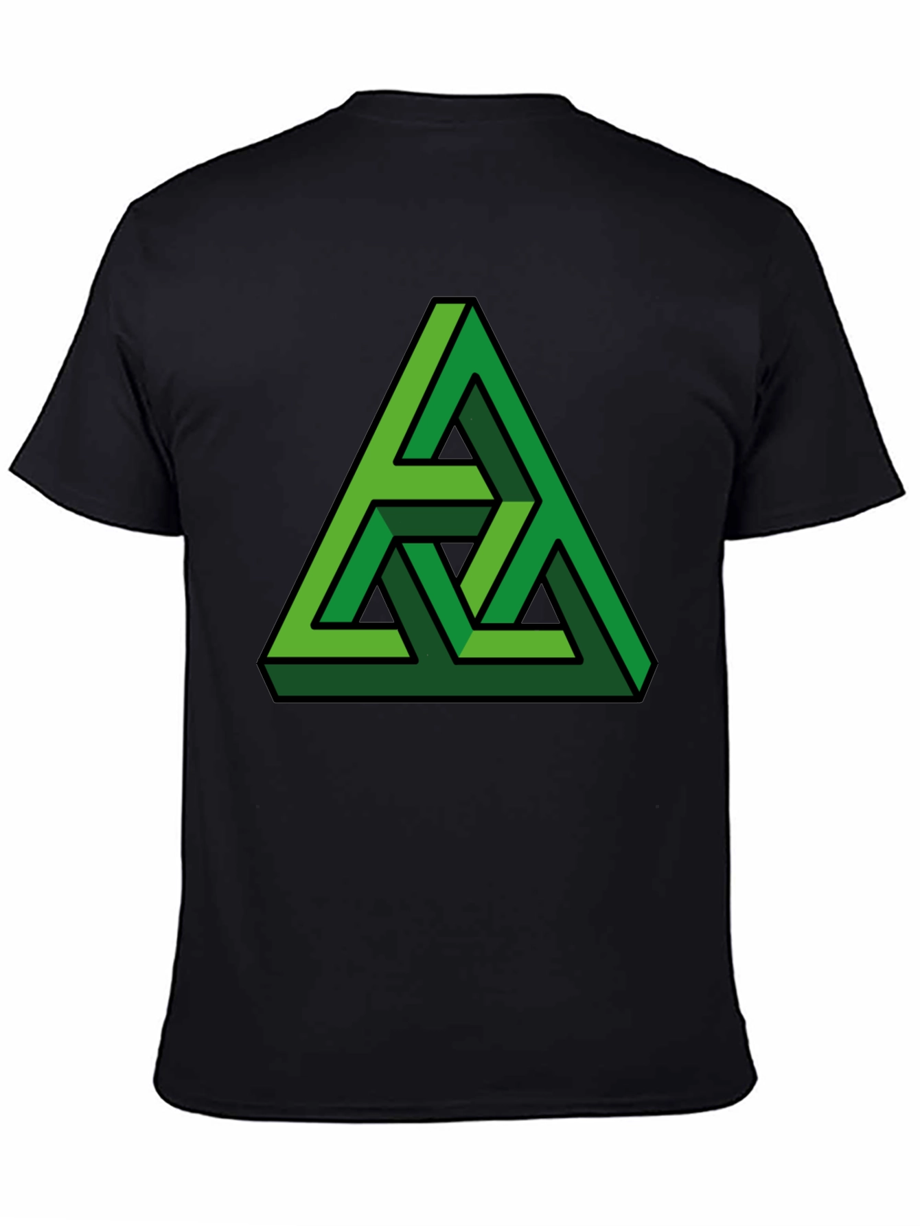 Optical Illusion Triangle Graphic T-Shirt