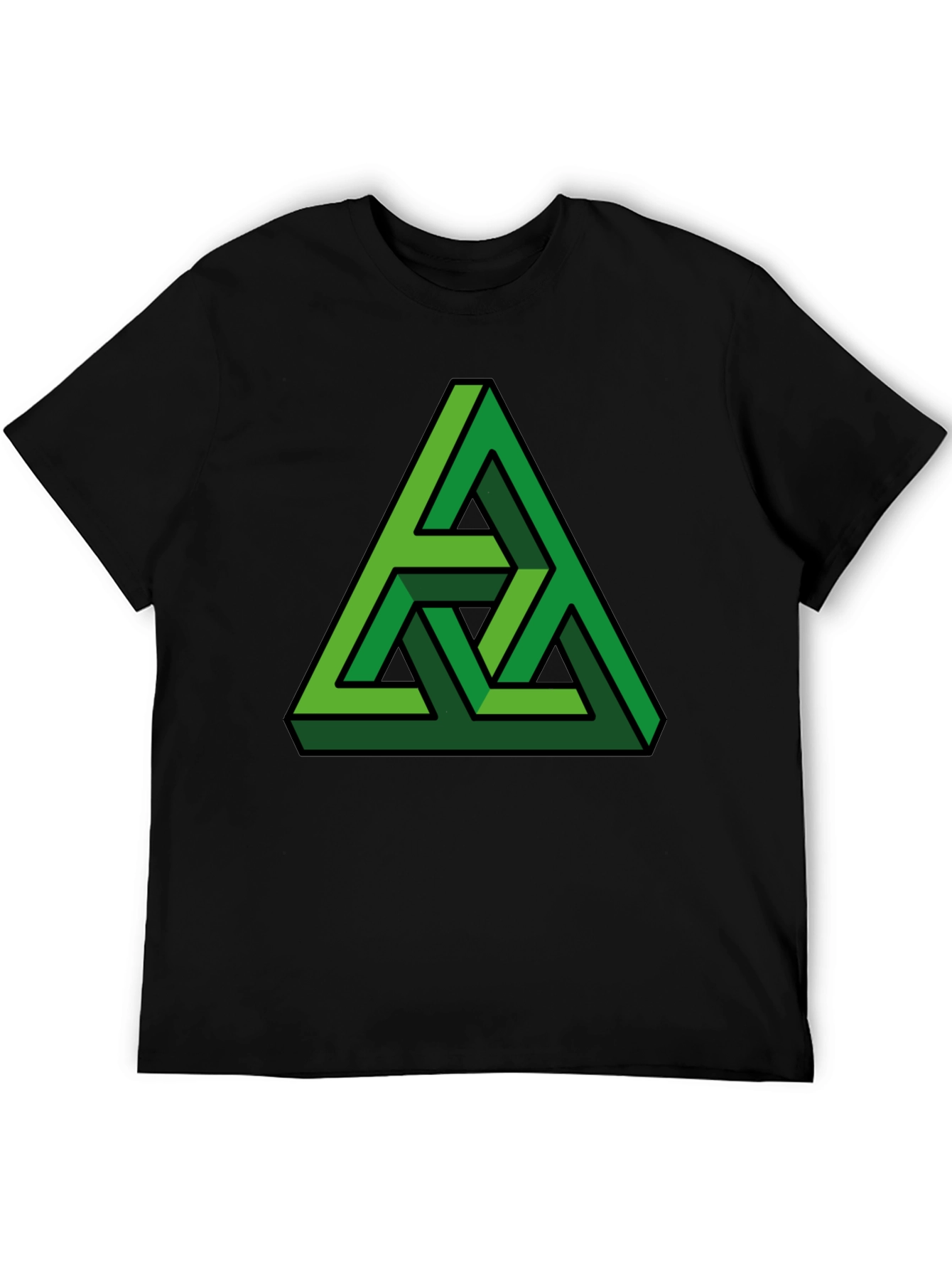 Optical Illusion Triangle Graphic T-Shirt
