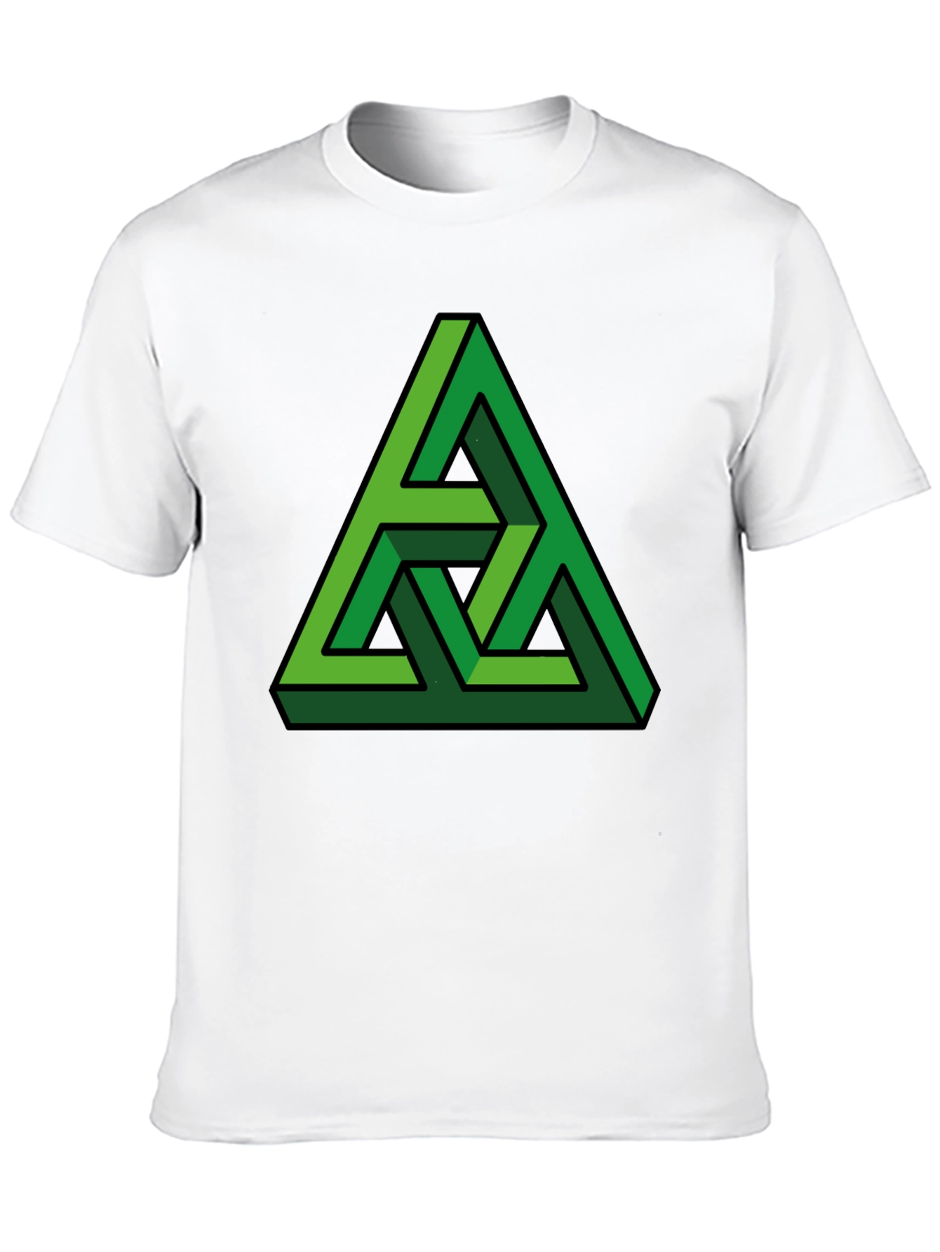 Optical Illusion Triangle Graphic T-Shirt