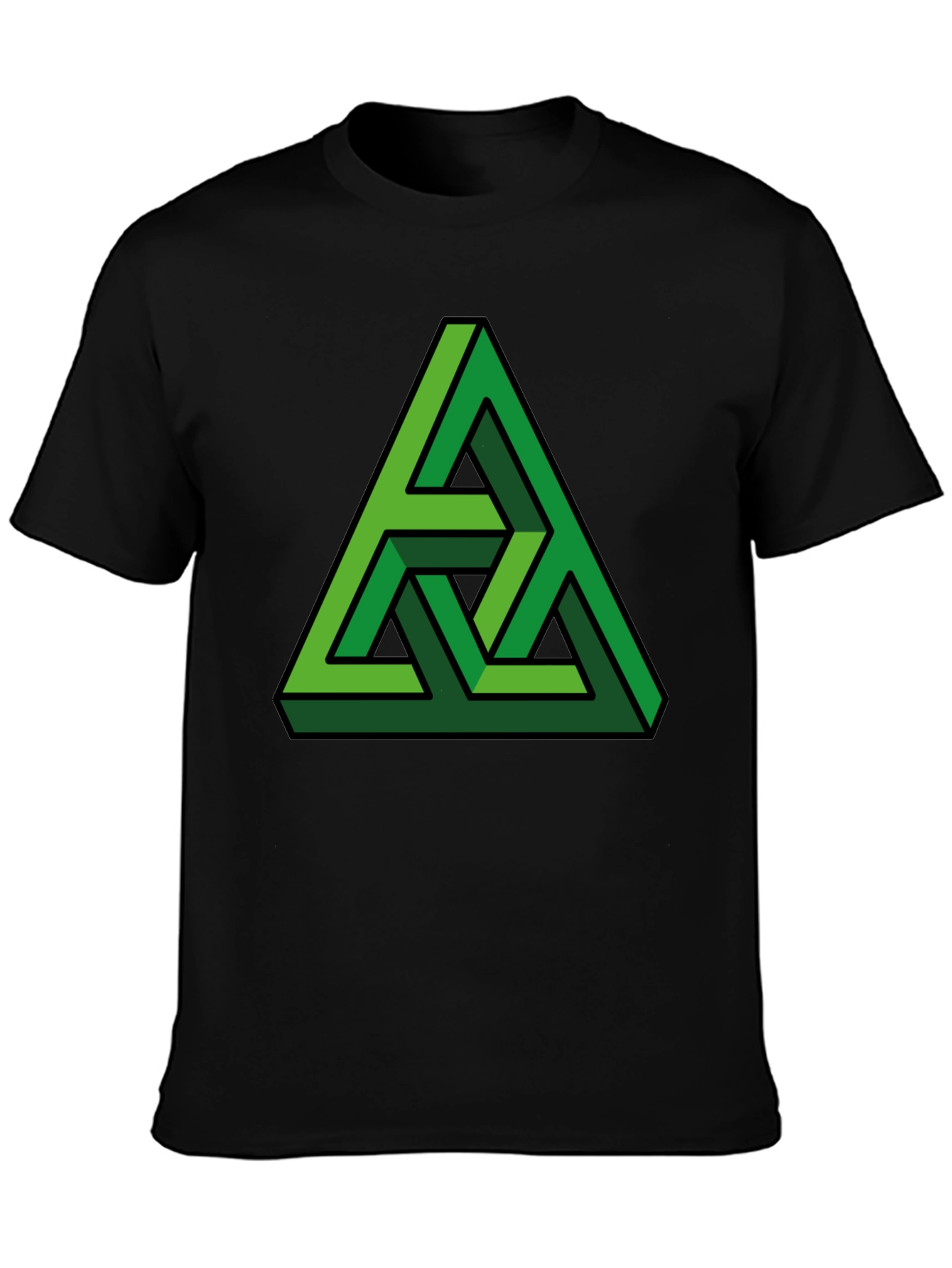 Optical Illusion Triangle Graphic T-Shirt