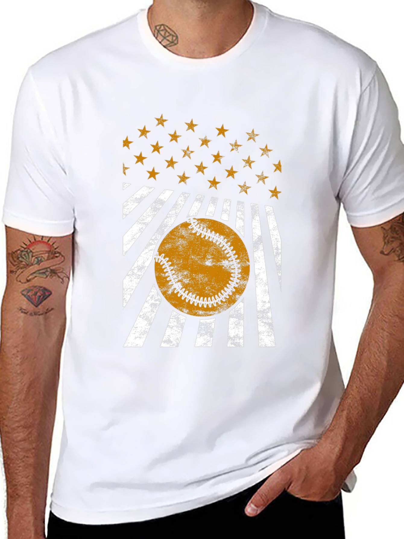 Distressed Baseball Graphic Tee