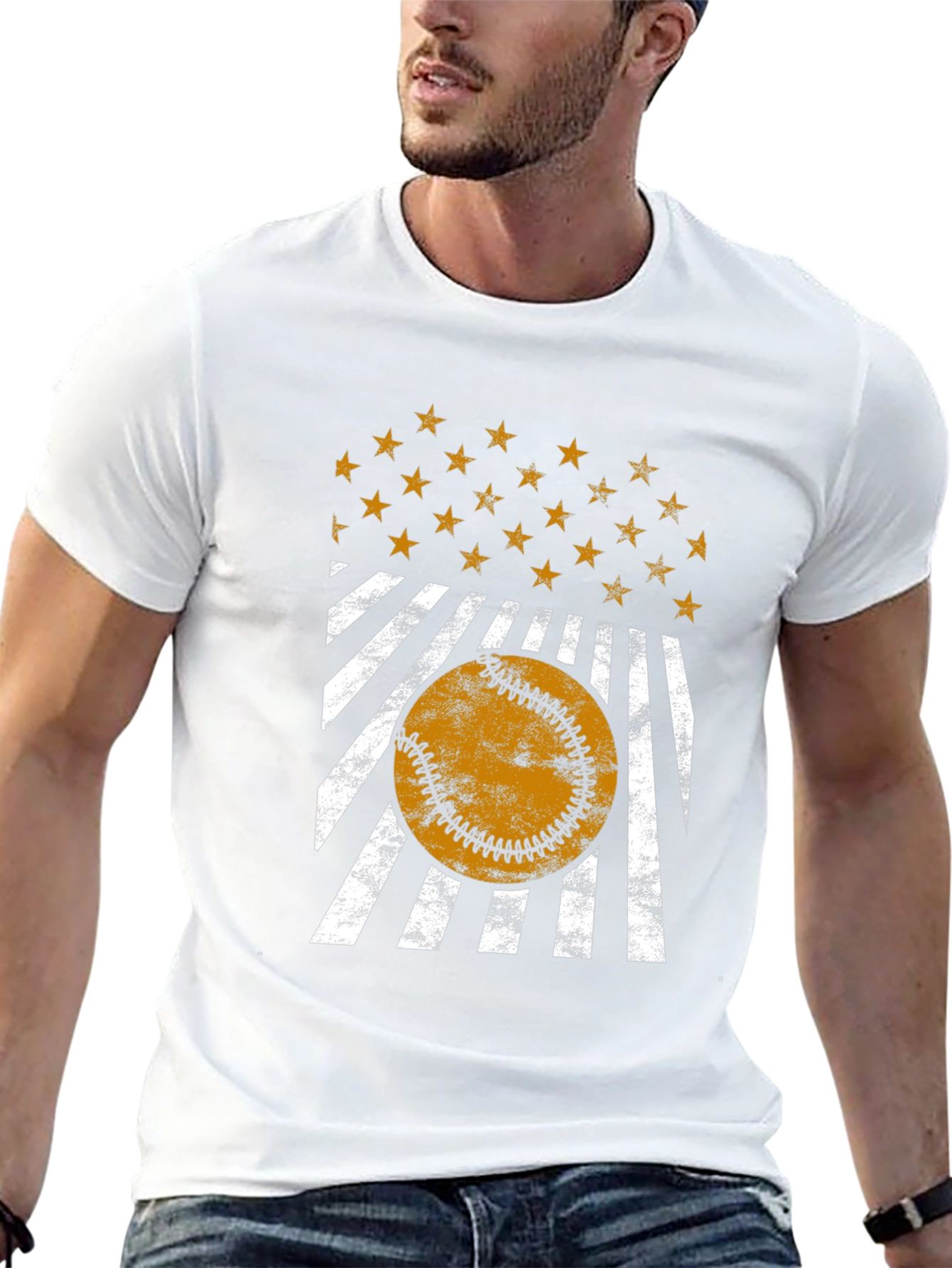 Distressed Baseball Graphic Tee
