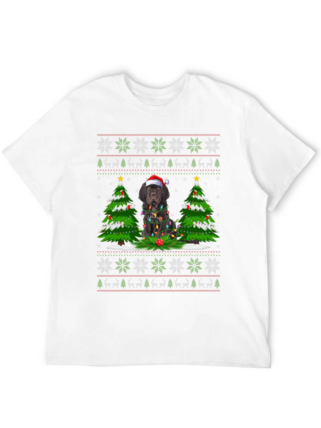 Festive Dog Christmas Tree T-Shirt